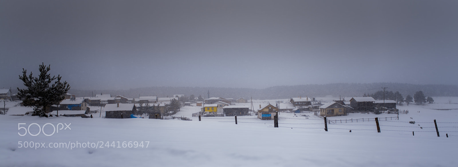 Nikon D800E sample photo. Village under snow photography