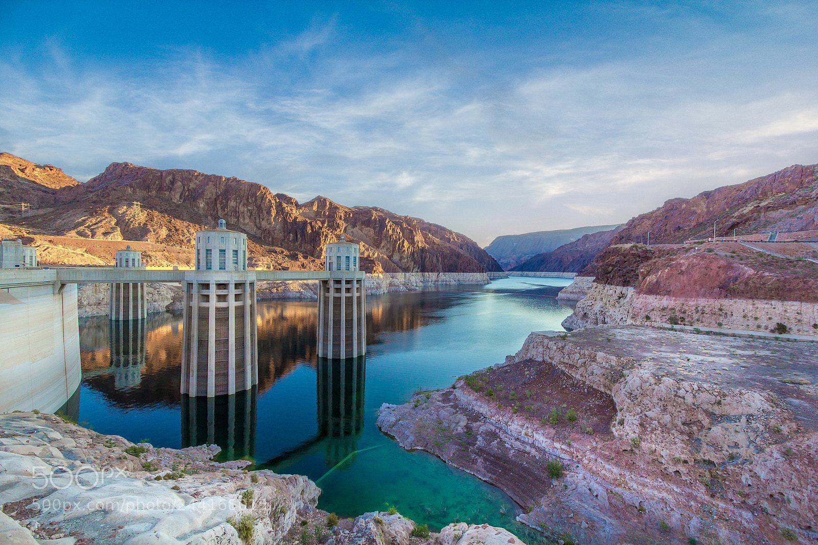 Canon EOS 60D sample photo. Hoover dam sunrise photography