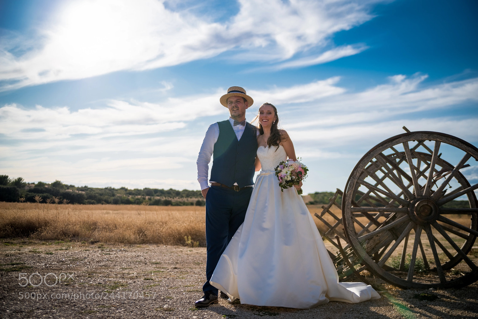 Pentax K-1 sample photo. Sunset bride photography
