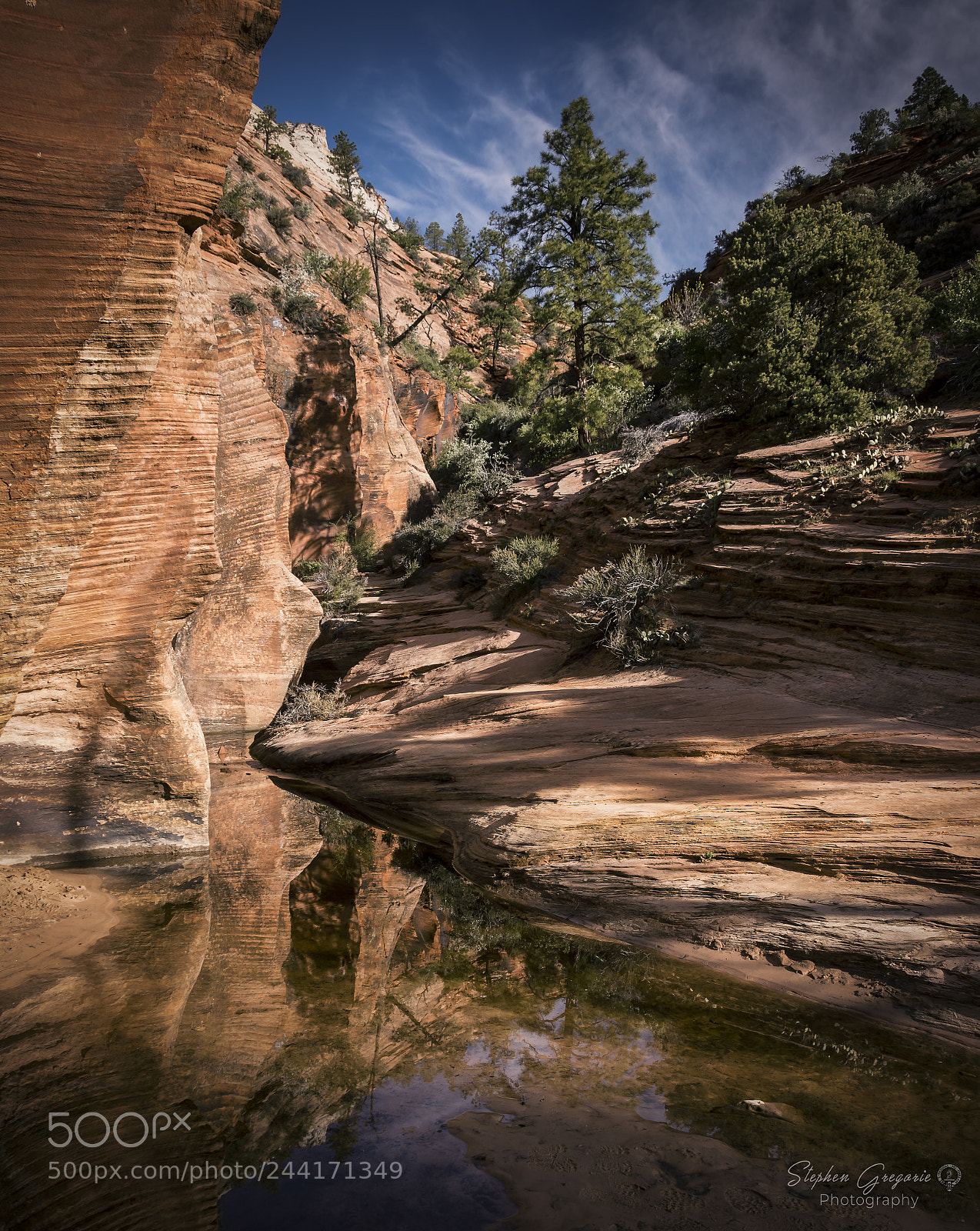 Nikon D7100 sample photo. Canyon reflection pool photography