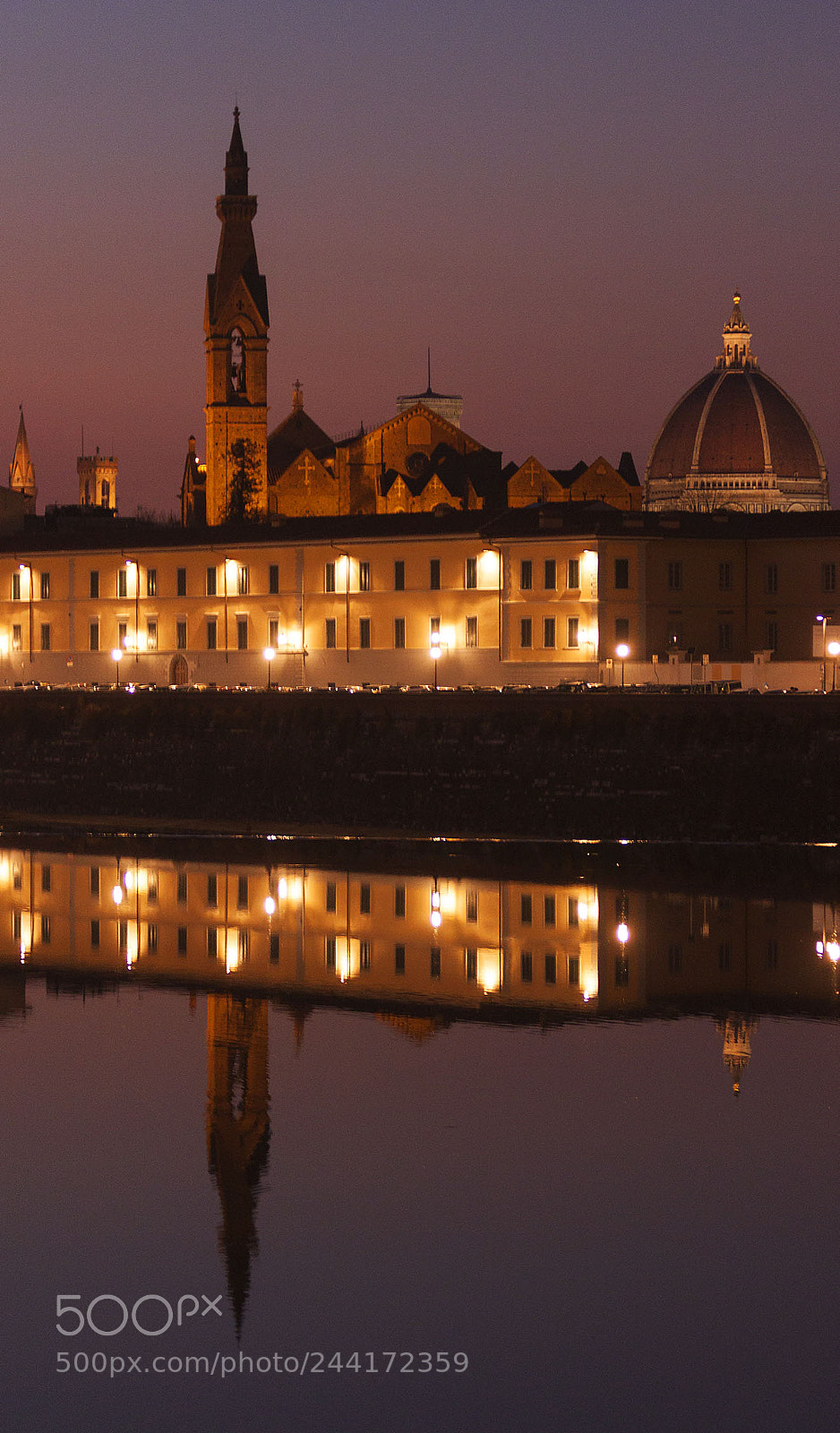 Canon EOS 500D (EOS Rebel T1i / EOS Kiss X3) sample photo. Sunset reflections over florence photography
