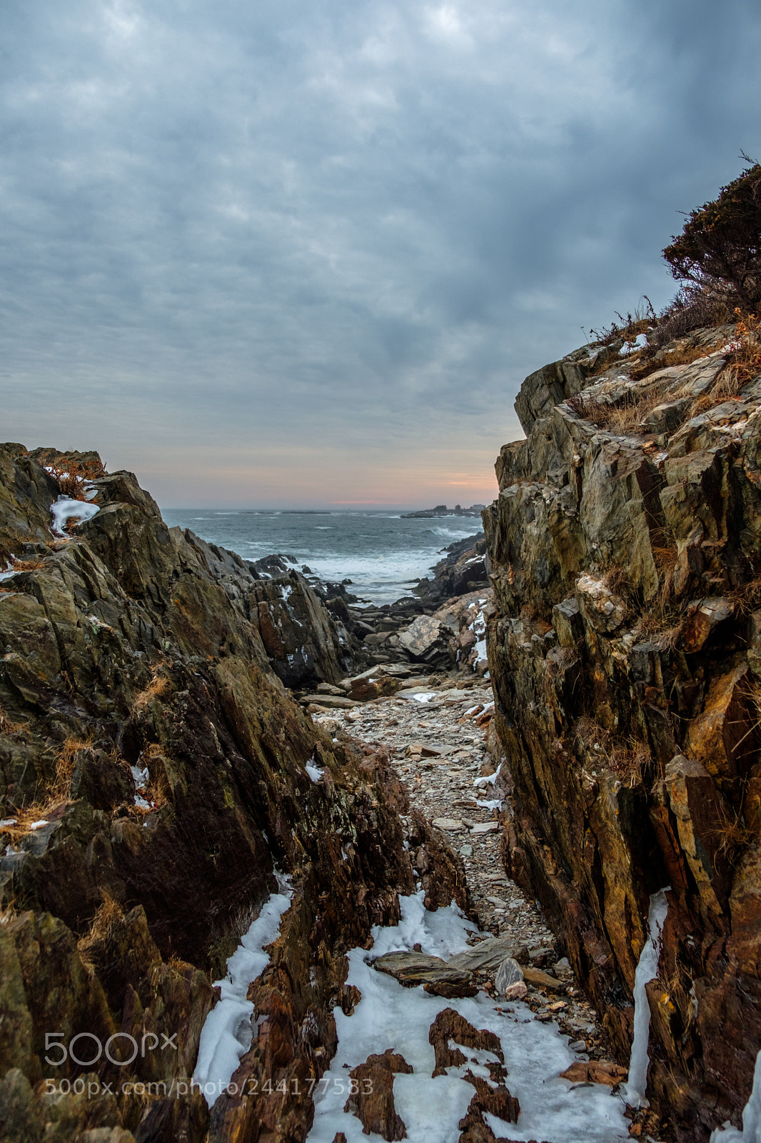 Fujifilm X-T2 sample photo. Wintry passage in maine photography