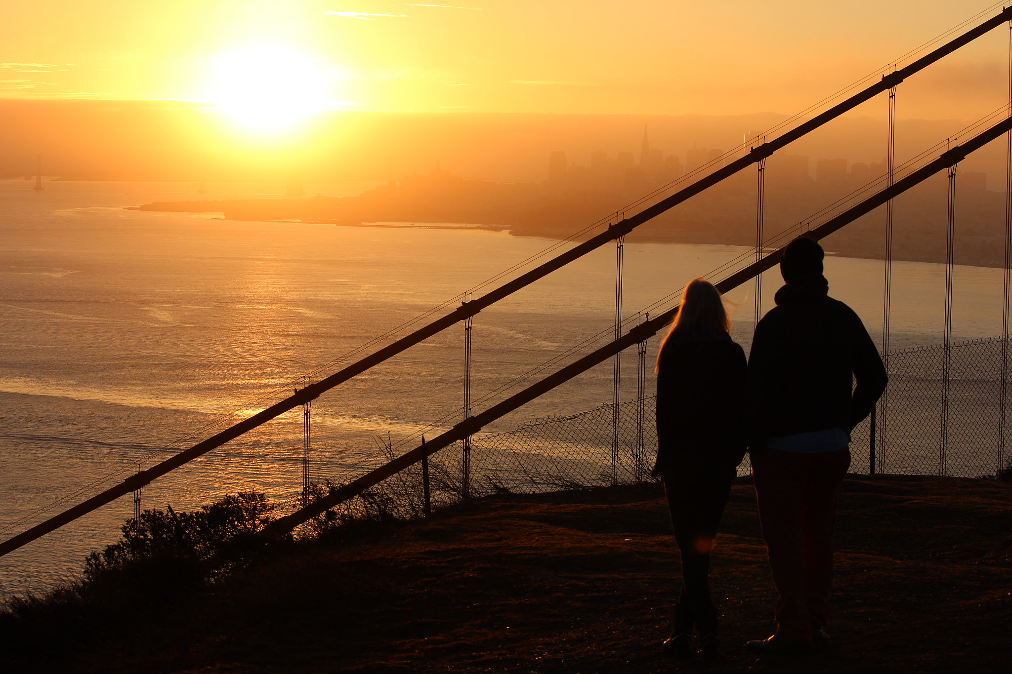 Canon EF-S 55-250mm F4-5.6 IS STM sample photo. Lovers sunrise photography