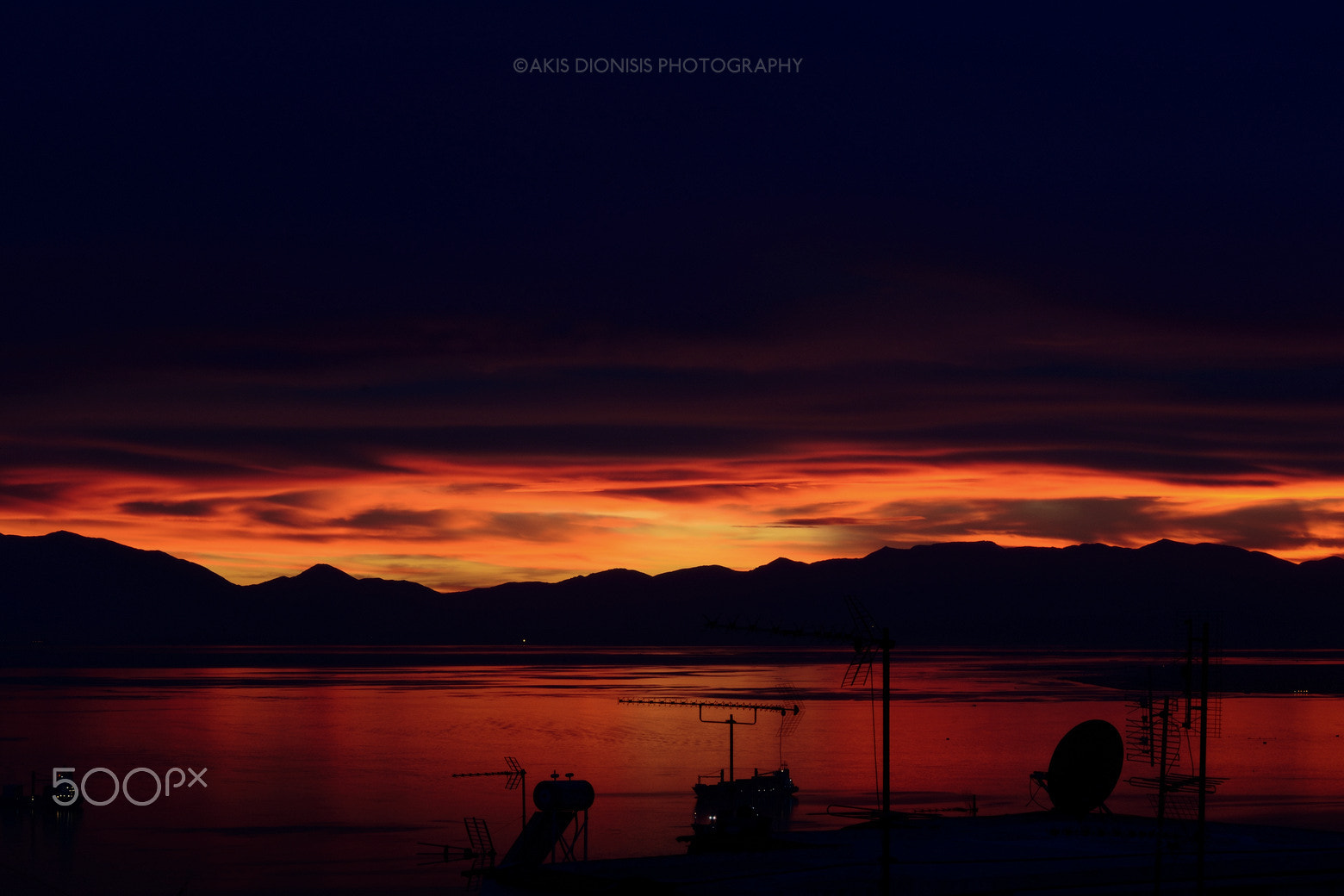 Sigma 70-210mm F4-5.6 UC-II sample photo. Sunset from thessaloniki - macedonia is only greek photography