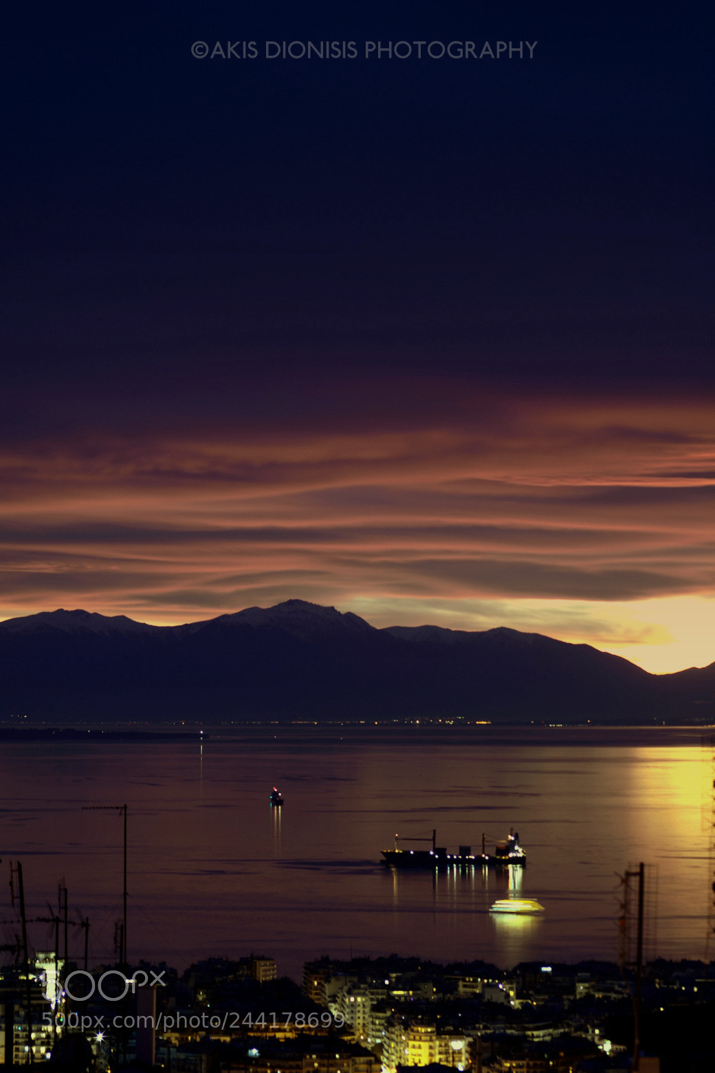 Nikon D5200 sample photo. Sunset from thessaloniki photography