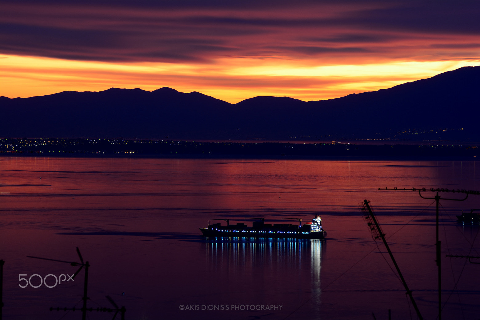 Sigma 70-210mm F4-5.6 UC-II sample photo. Sunset from thessaloniki - macedonia is only greek photography