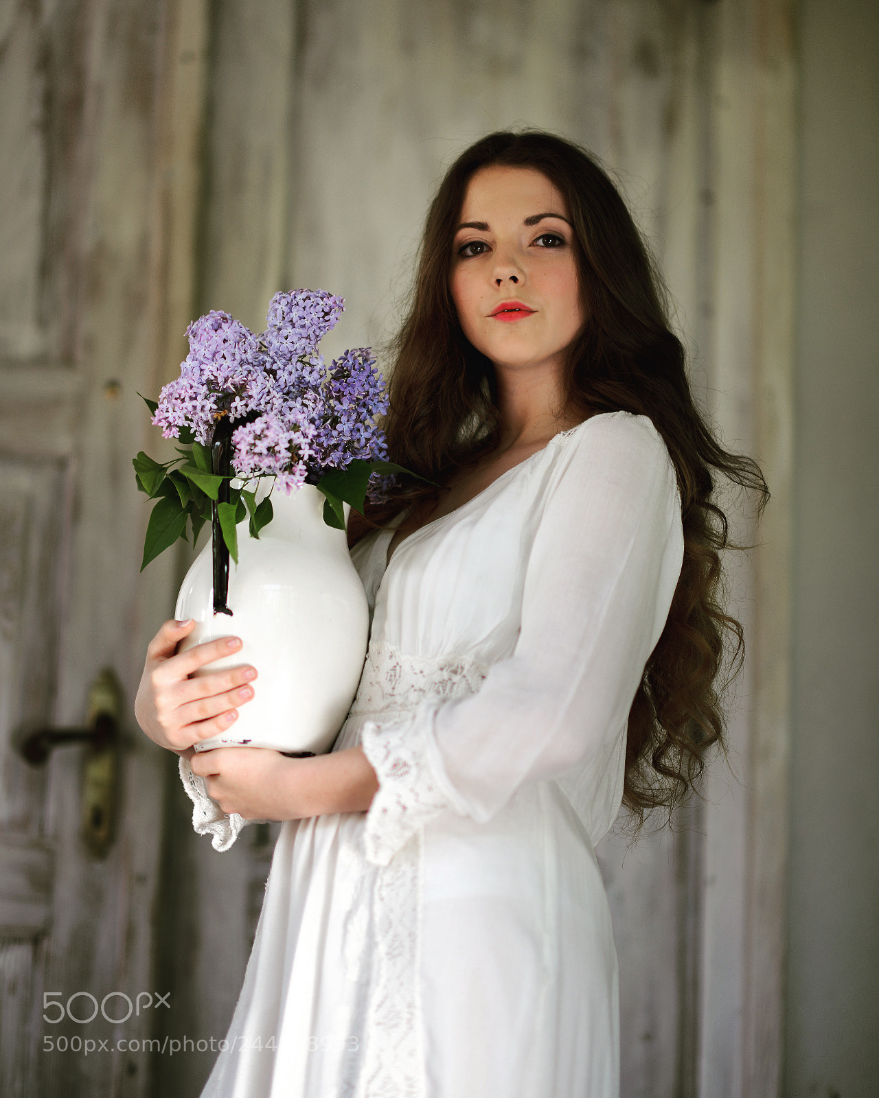 Nikon D800 sample photo. Girl with flowers ... photography