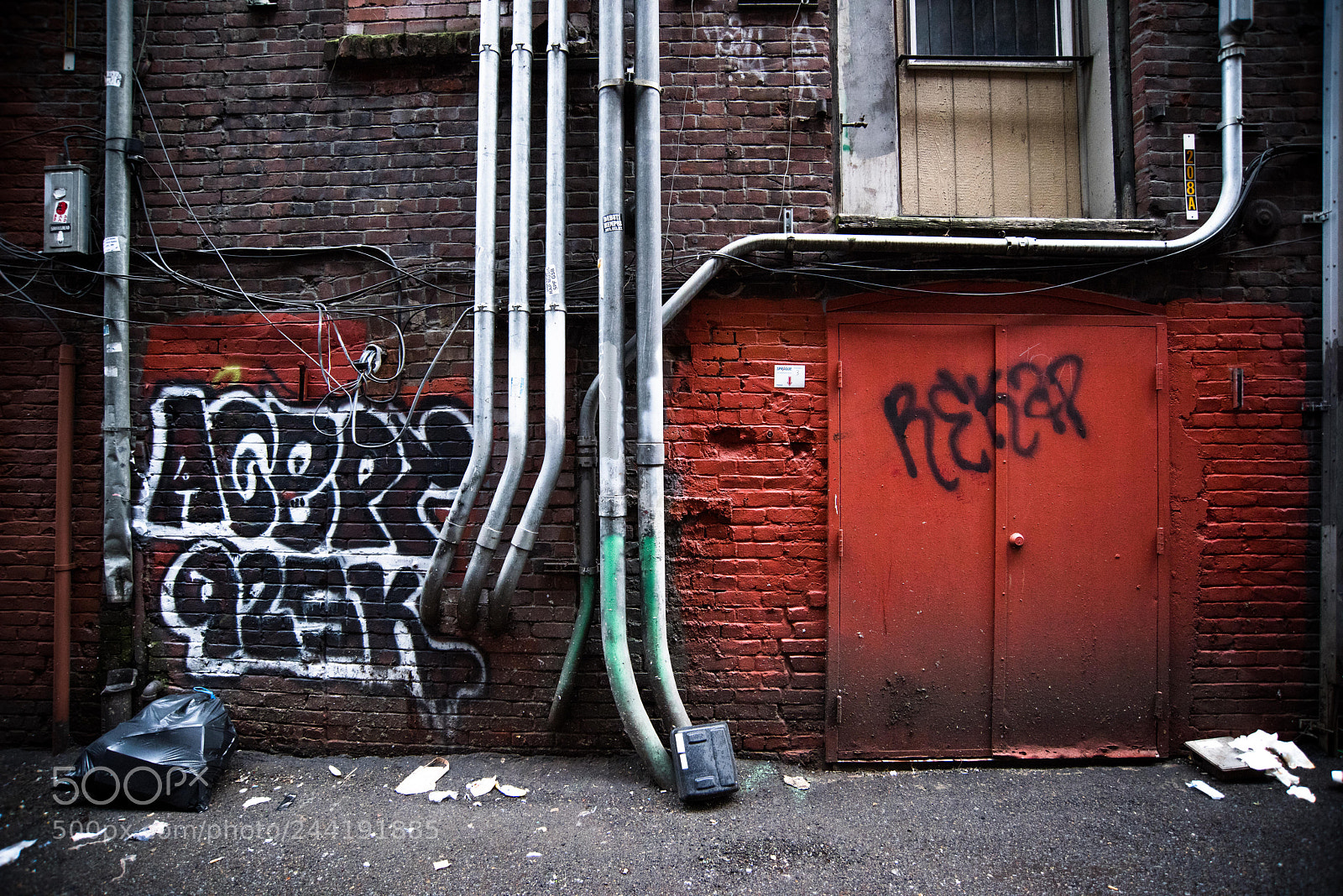 Nikon D810 sample photo. Seattle alley photography
