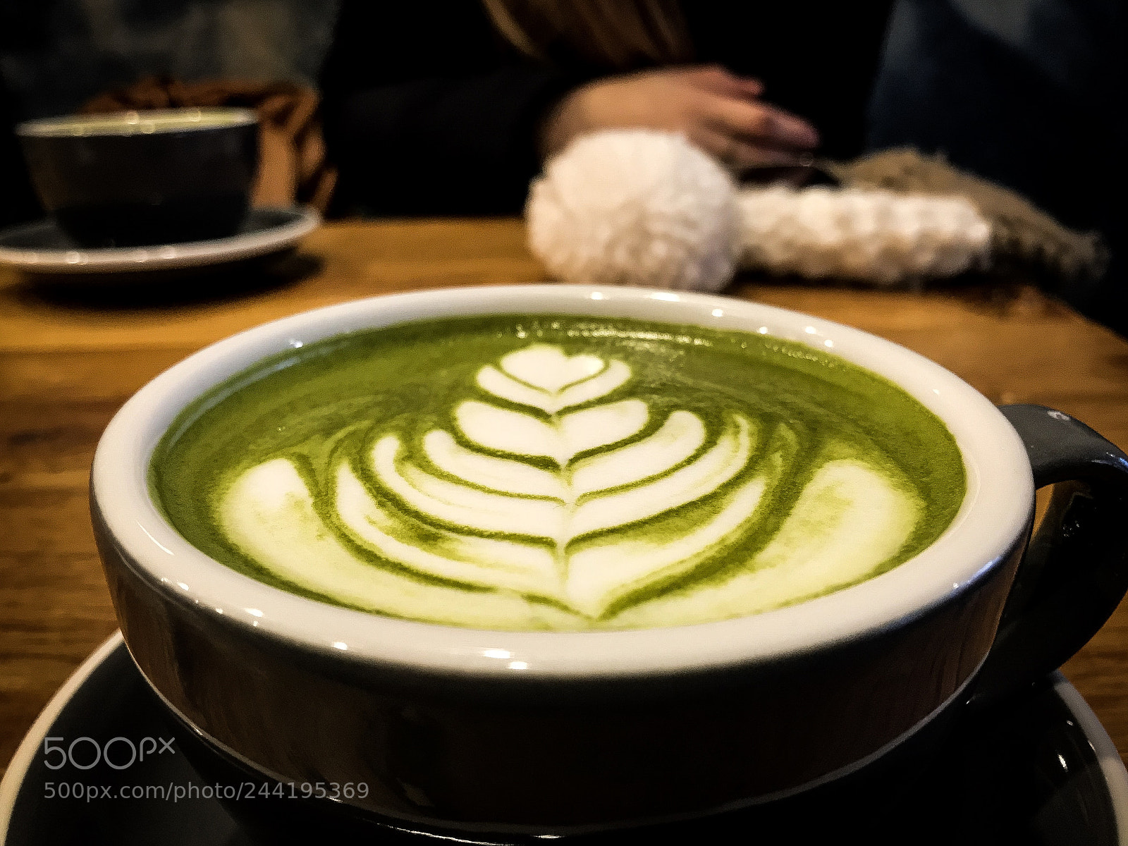 Apple iPhone 7 sample photo. Matcha coffee, shot in photography