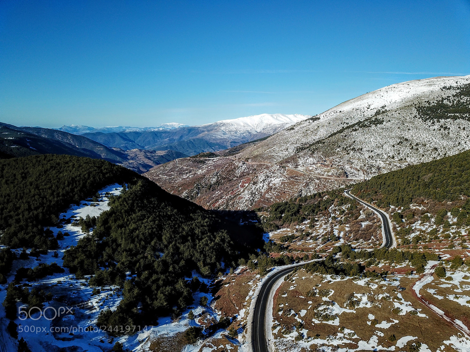 DJI FC220 sample photo. Road to the mountains photography