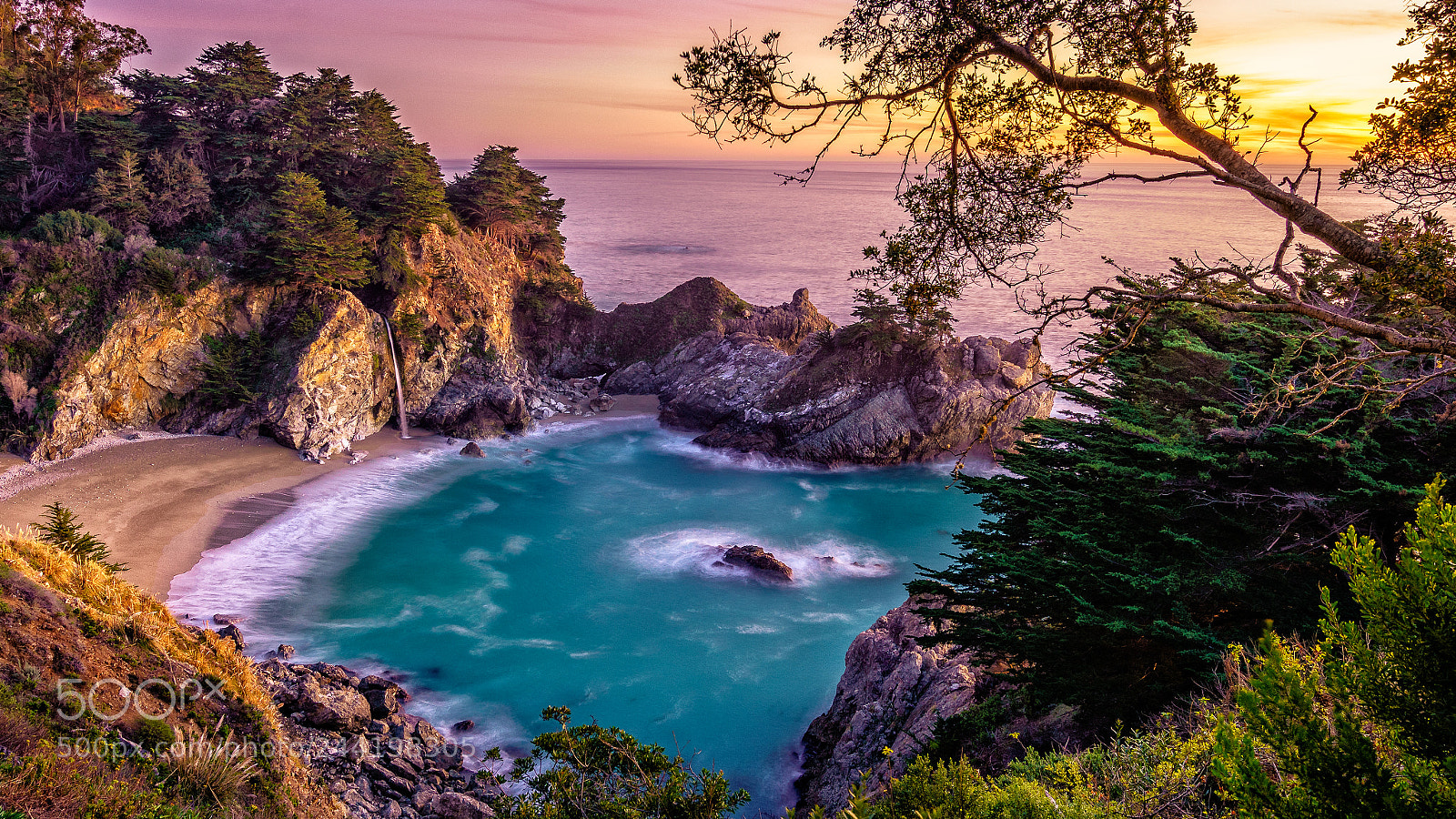 Sony a7R II sample photo. Mcway falls at sunset photography
