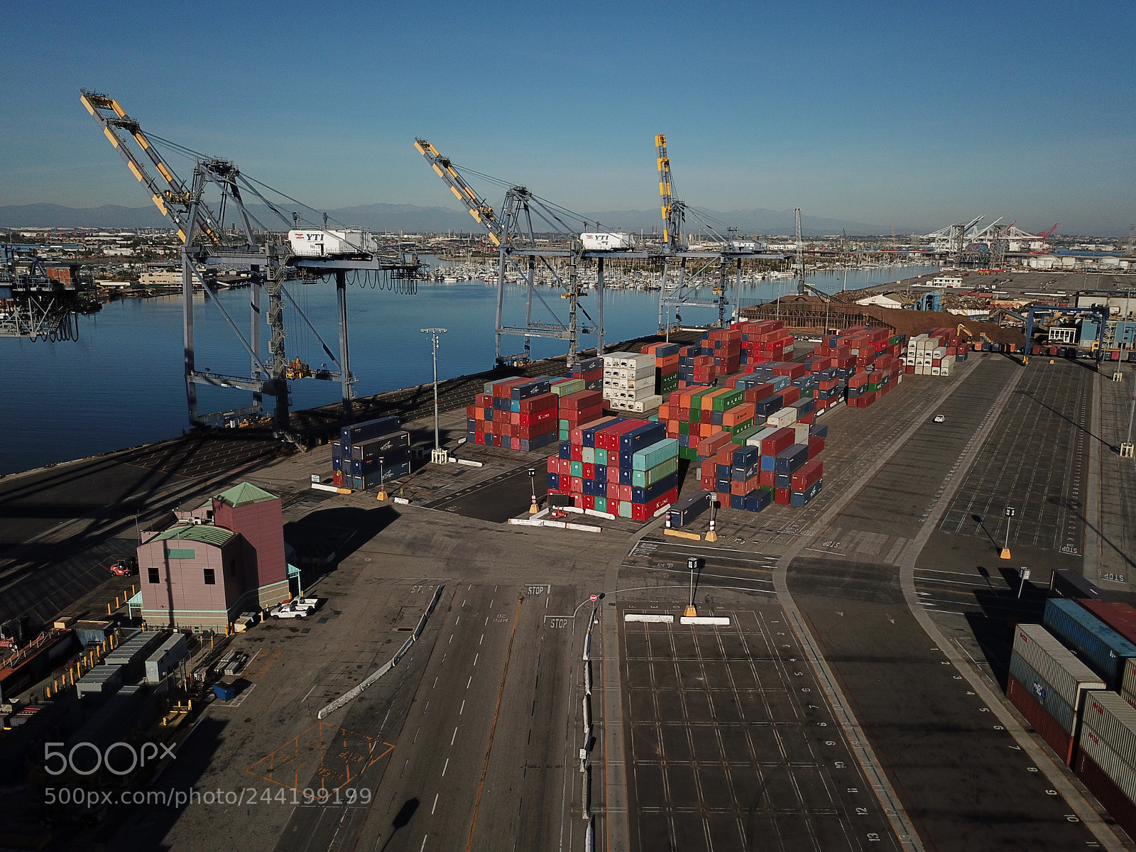 DJI FC220 sample photo. Shipment yard photography