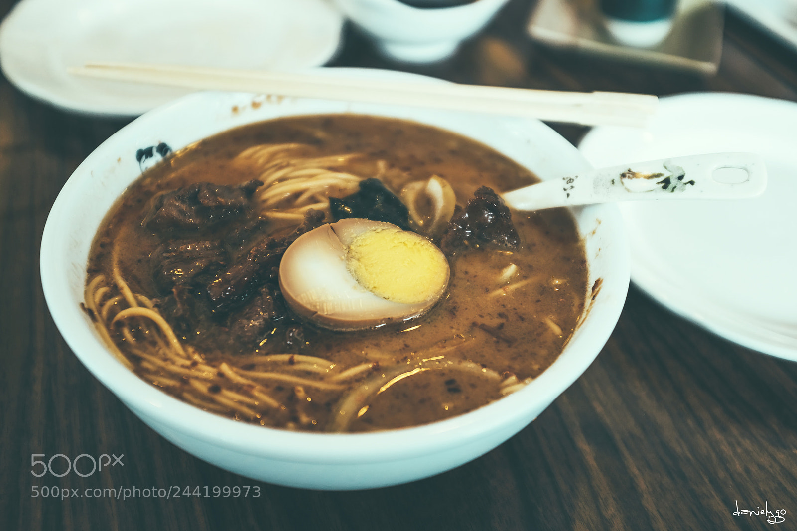 Fujifilm X100F sample photo. Ajisen beef ramen photography