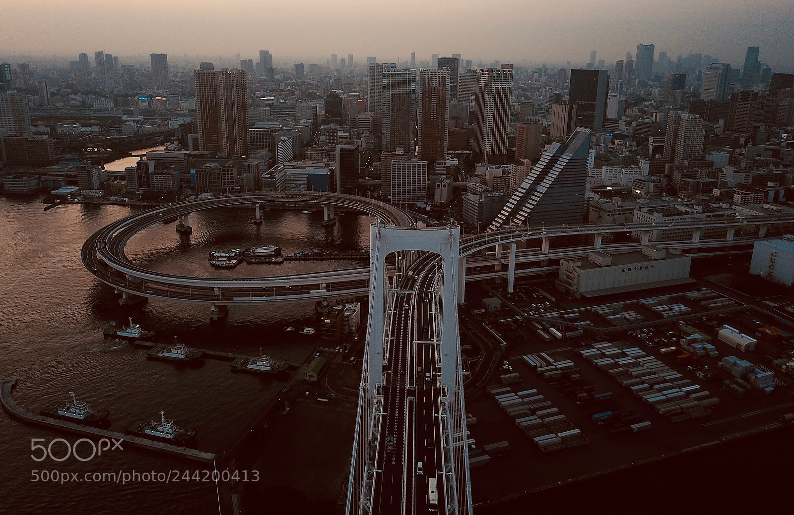 DJI FC220 sample photo. Rainbow bridge, tokyo 2 photography