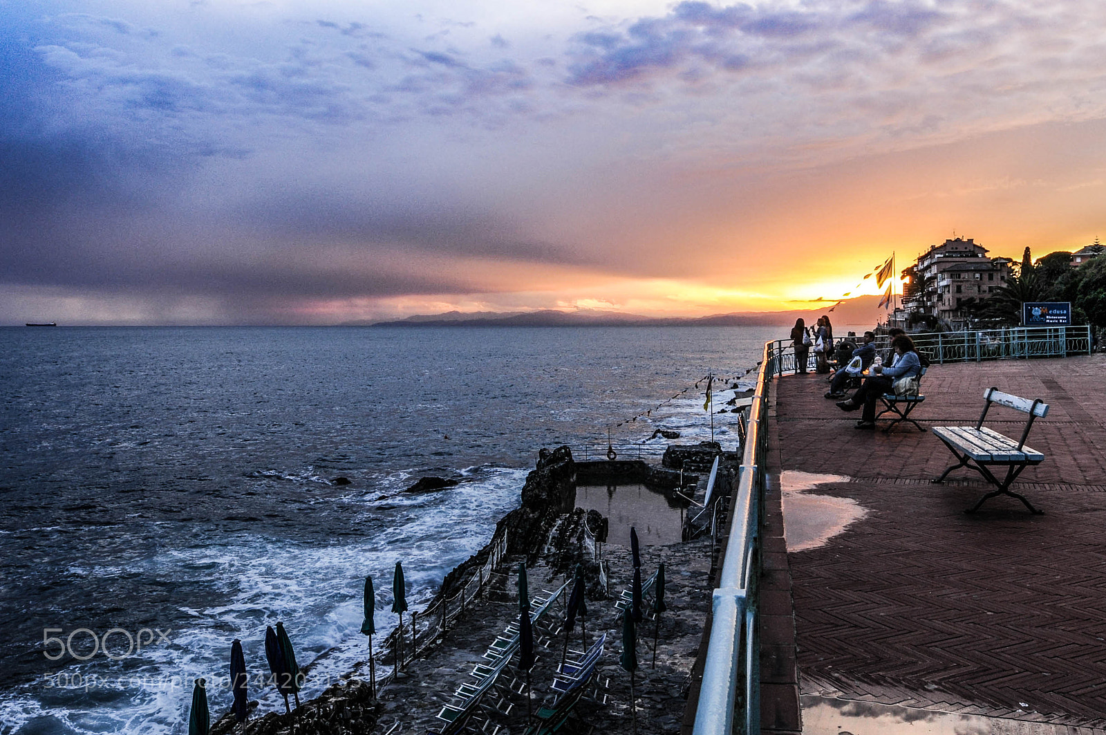 Nikon D300 sample photo. Tramonto a nervi photography
