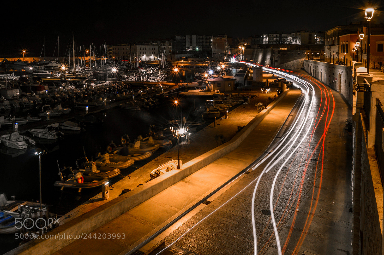 Nikon D3200 sample photo. Lights night in bisceglie photography