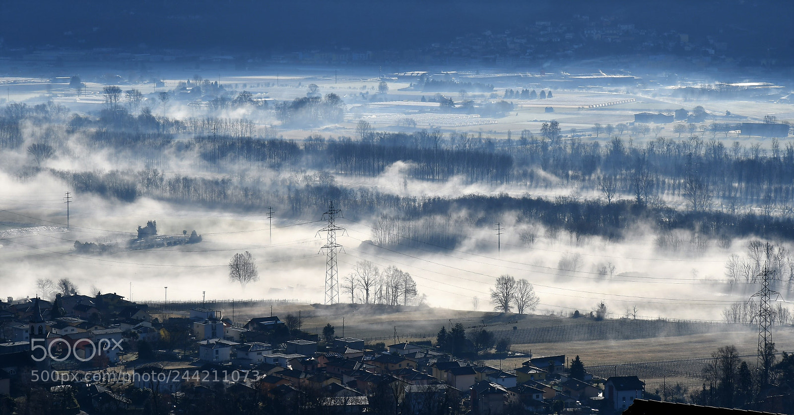 Nikon D500 sample photo. Nebbia sul piano photography