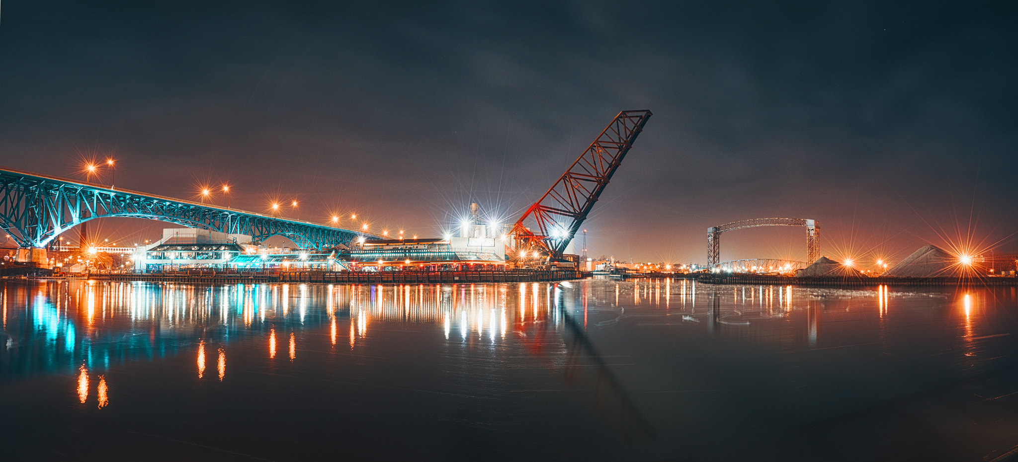 Sony a7R sample photo. Cold night in cleveland photography