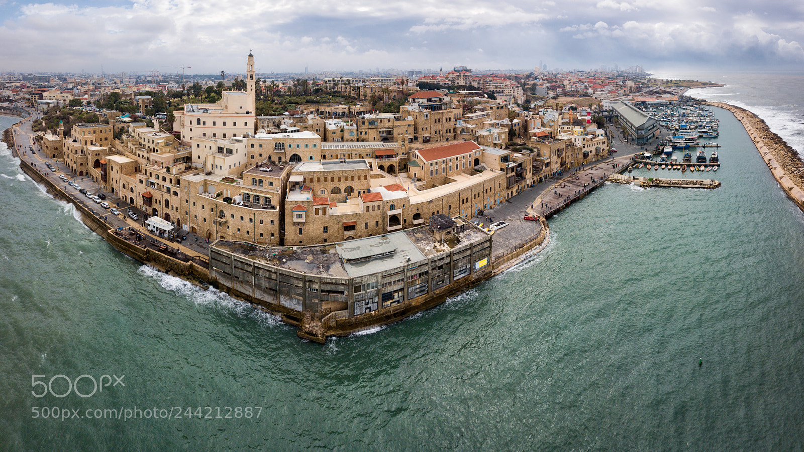 DJI FC220 sample photo. Historic jaffa port photography