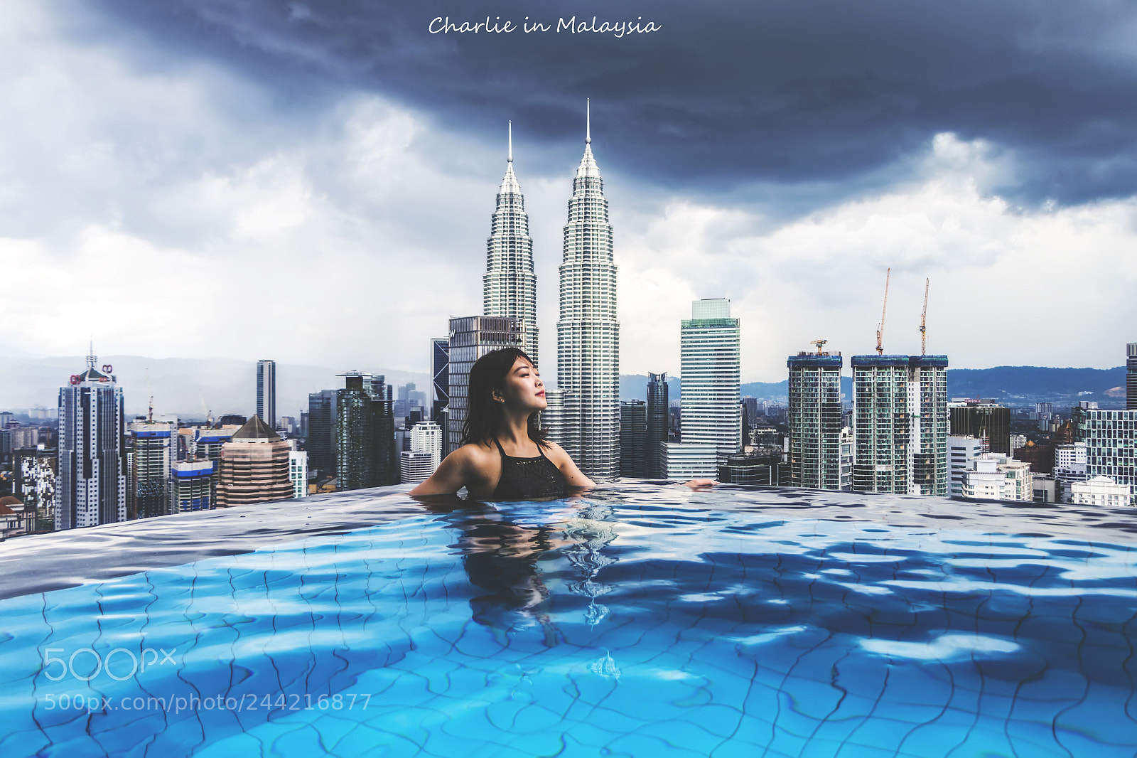Canon EOS 70D sample photo. Twin towers and girl photography