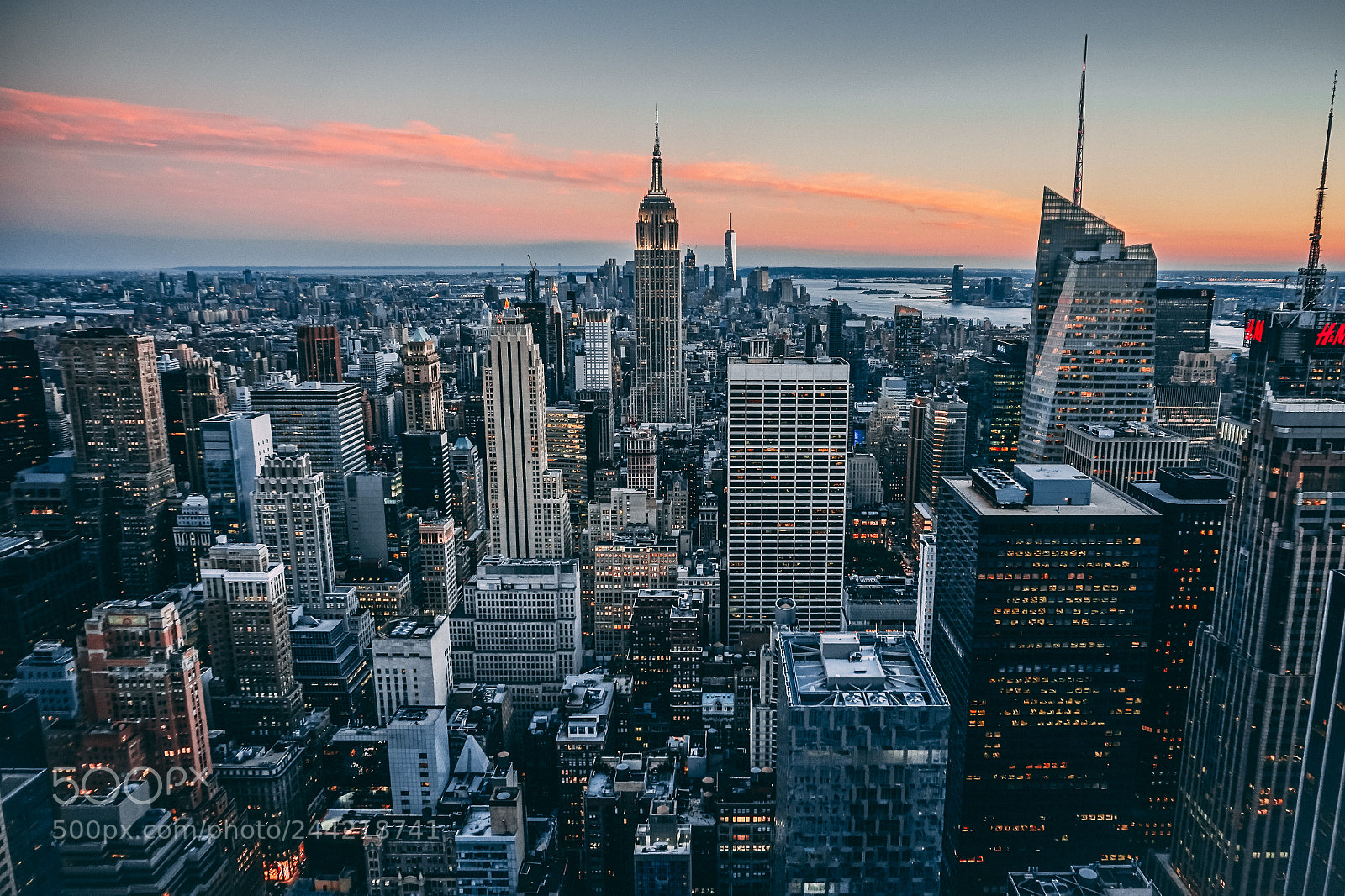 Sony Alpha a5000 (ILCE 5000) sample photo. Sunset above manhatten photography