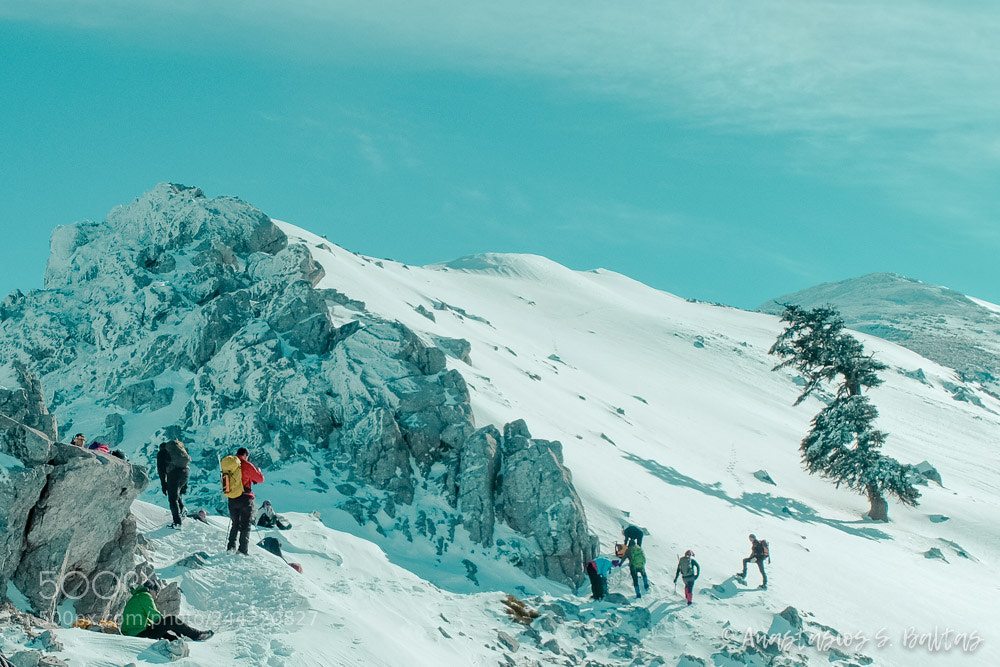 Fujifilm X-T20 sample photo. Snowy mountain dirfis photography