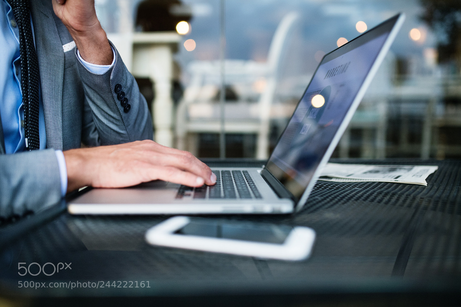 Nikon D5 sample photo. Mature businessman with laptop photography