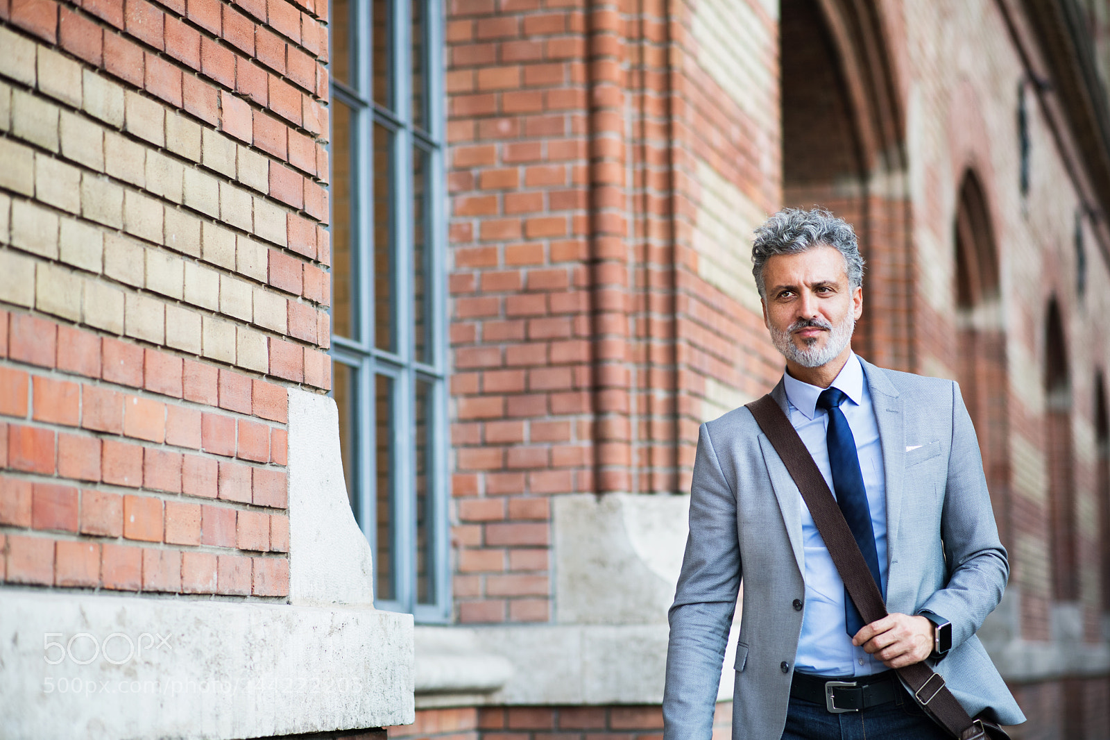 Nikon D5 sample photo. Mature businessman walking in photography