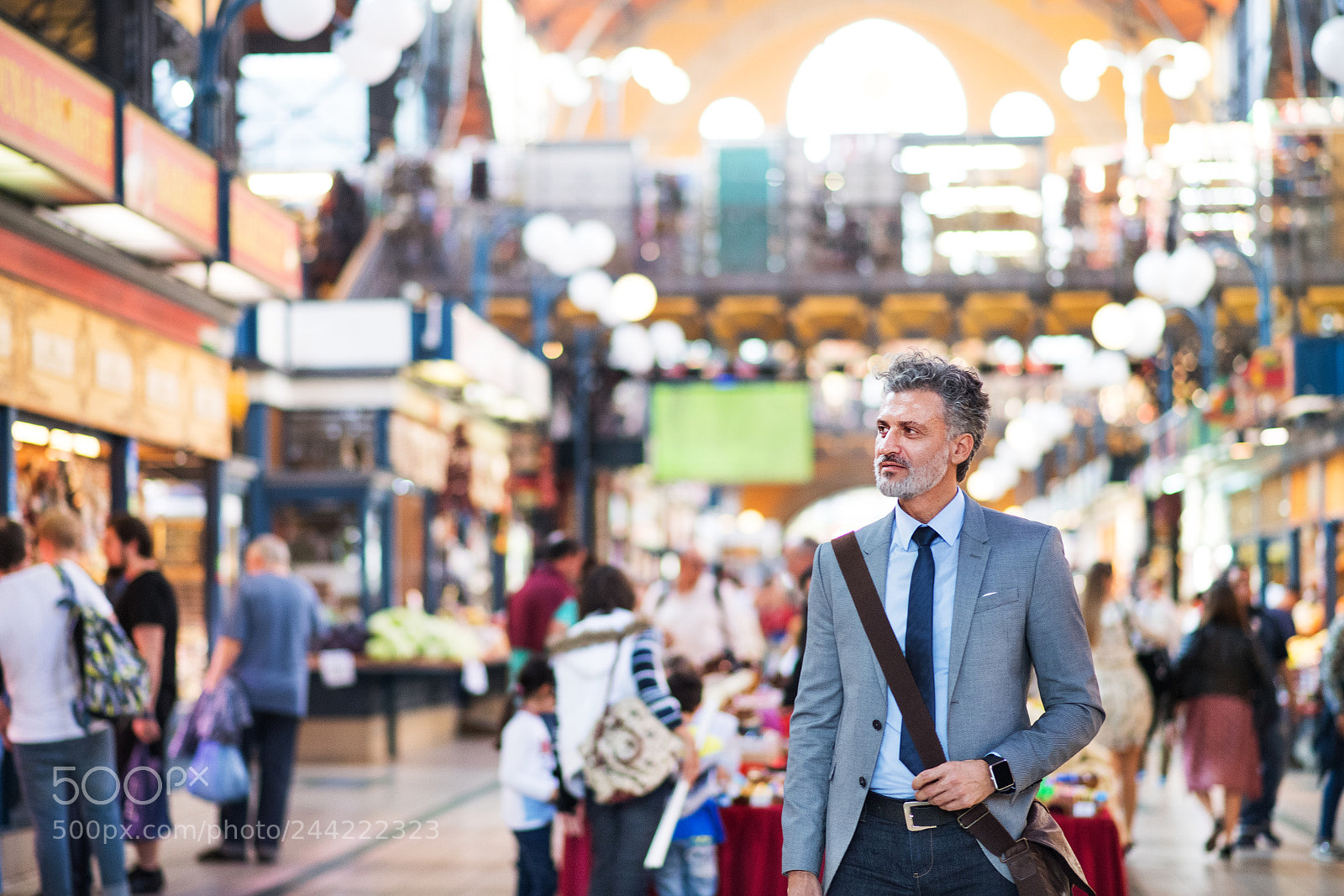 Nikon D5 sample photo. Mature businessman with smartwatch photography