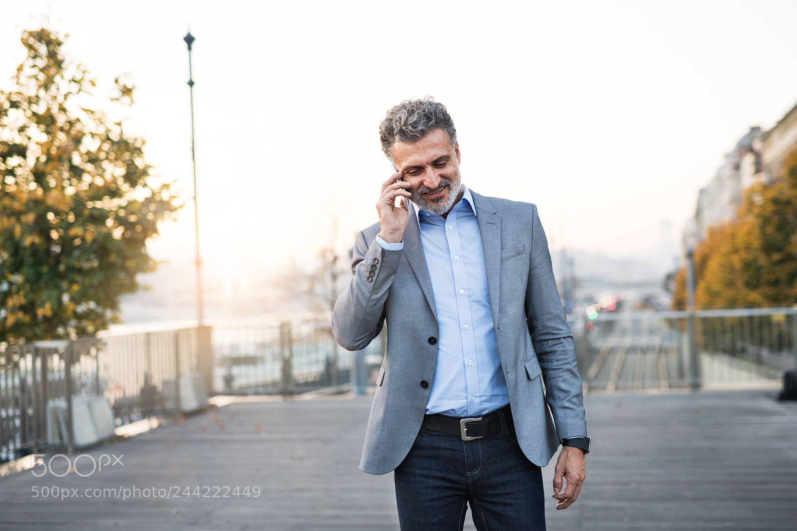 Nikon D5 sample photo. Mature businessman with smartphone photography