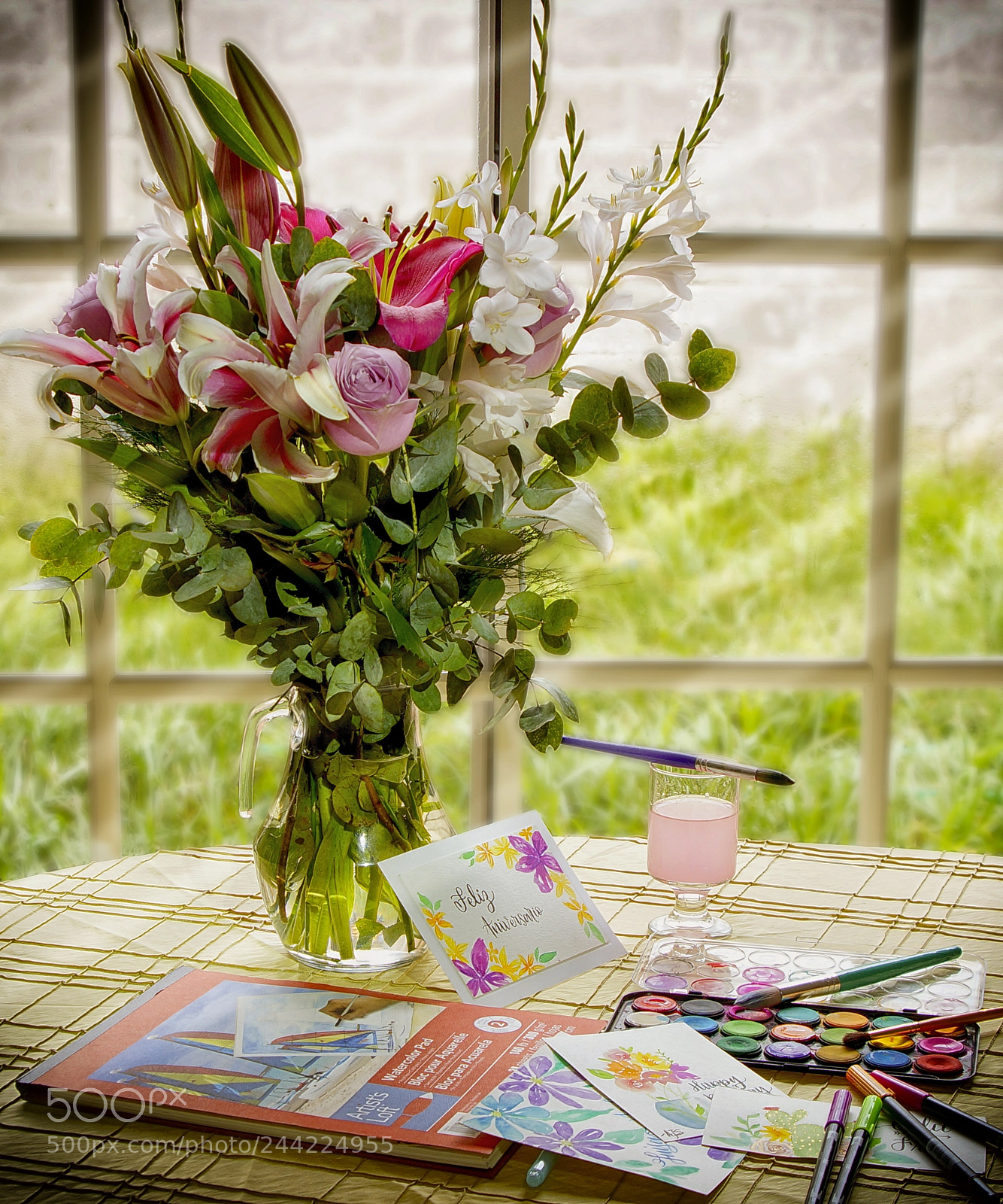 Sony SLT-A57 sample photo. Flowers and watercolors photography