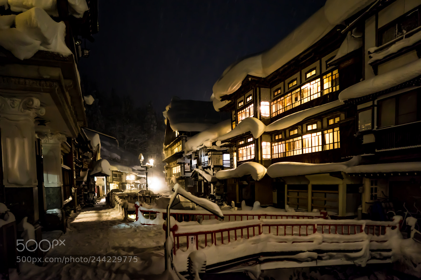 Sony a7R sample photo. Ginzan onsen photography