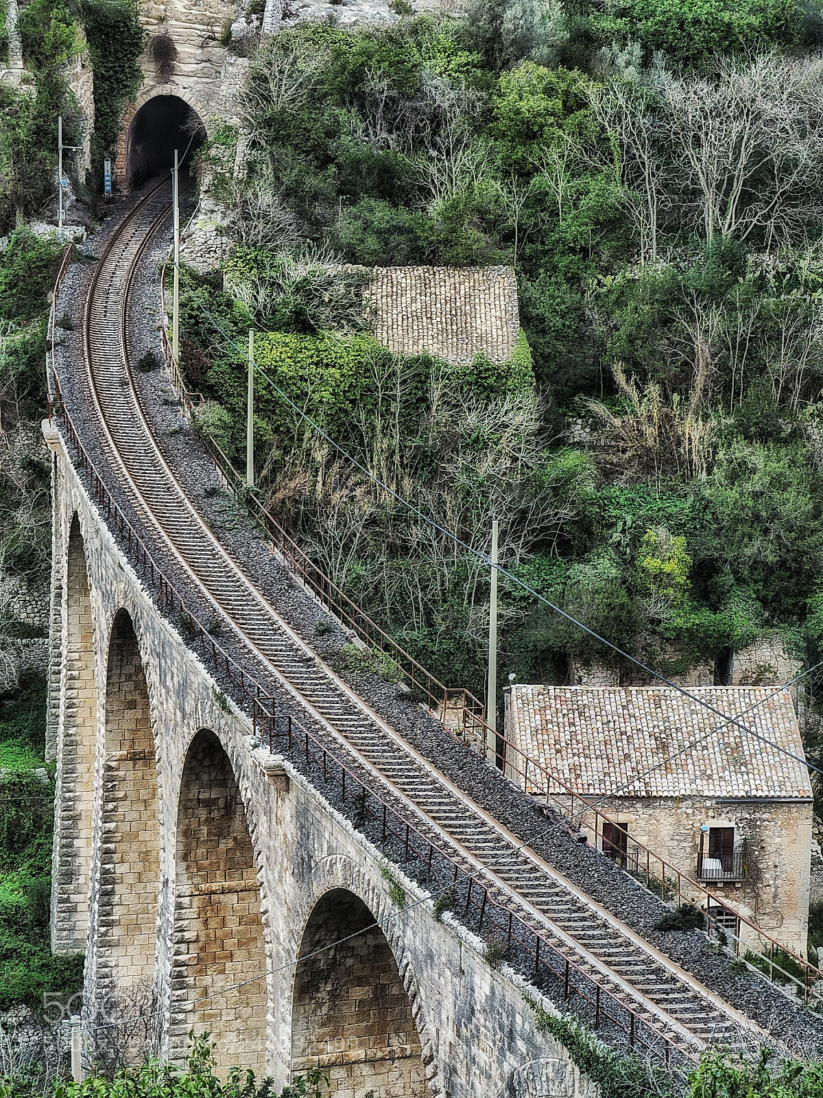 Olympus OM-D E-M10 II sample photo. Railway bridge photography