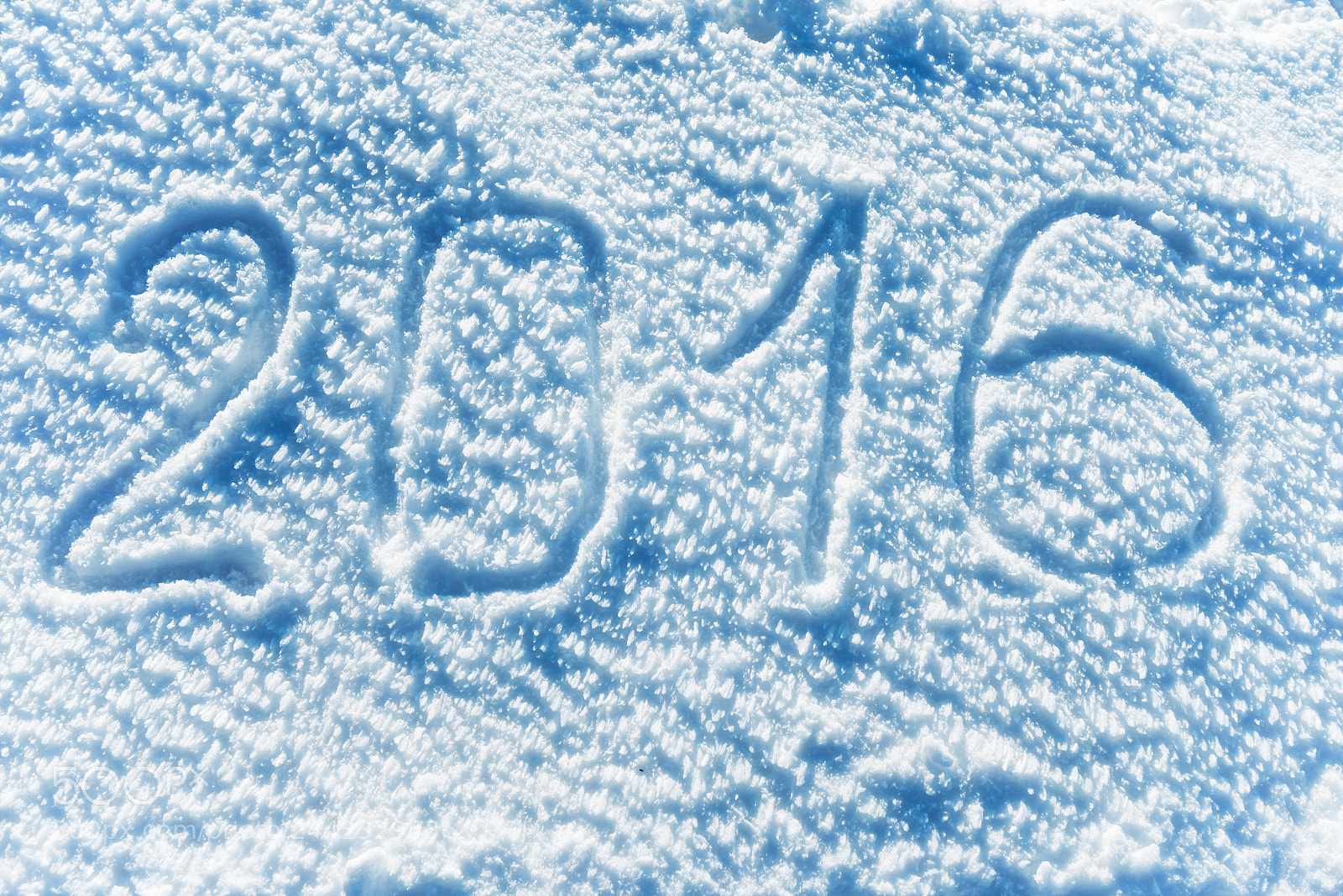 Nikon D800 sample photo. Sign 2016 on the snow photography