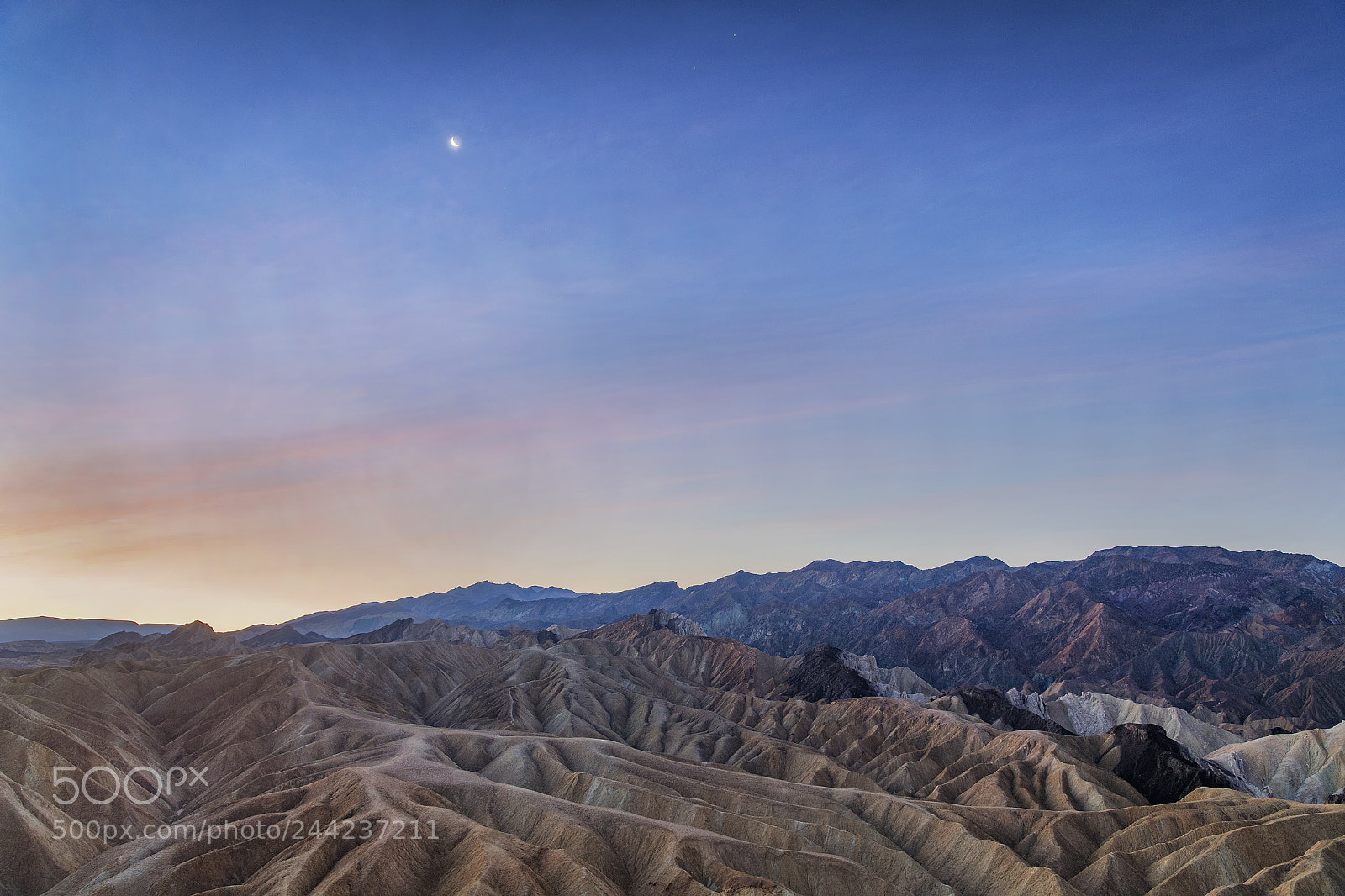 Nikon D850 sample photo. Moonrise sunrise zabriskie point photography