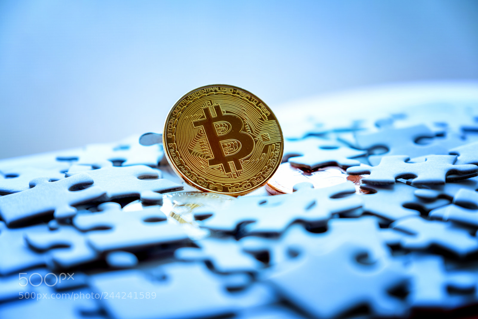 Fujifilm X-T2 sample photo. Gold bitcoin on white photography