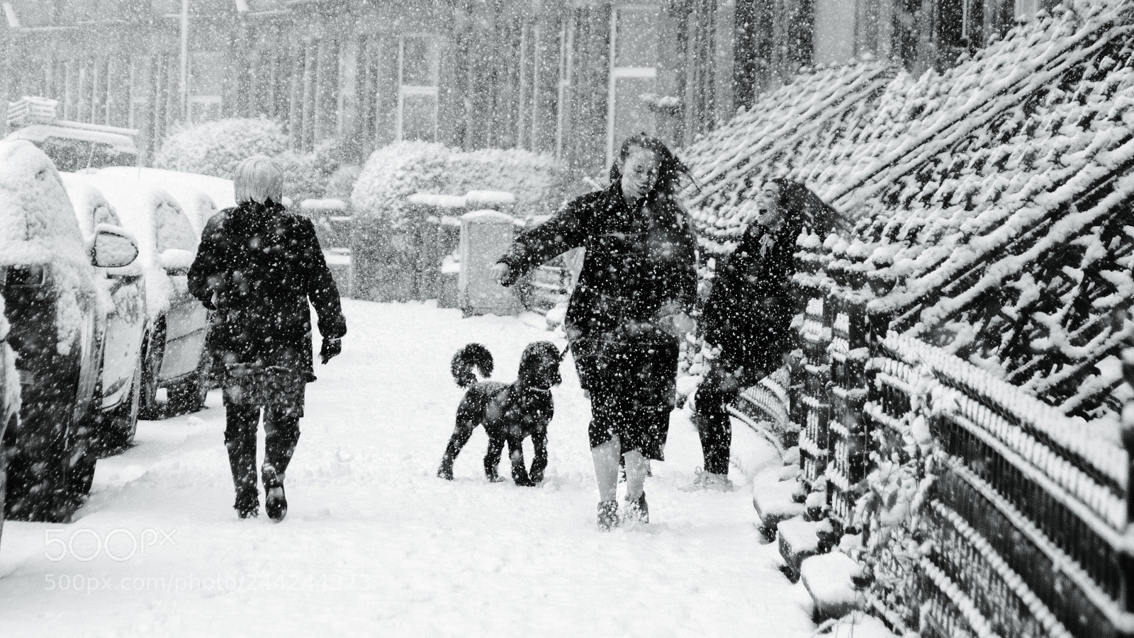 Pentax K-5 sample photo. Snow games bw photography