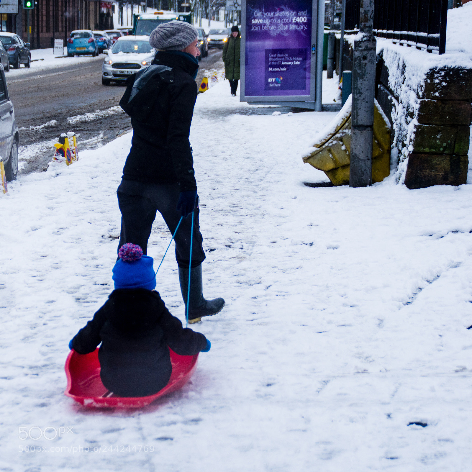 Pentax K-5 sample photo. Sledding the streets photography