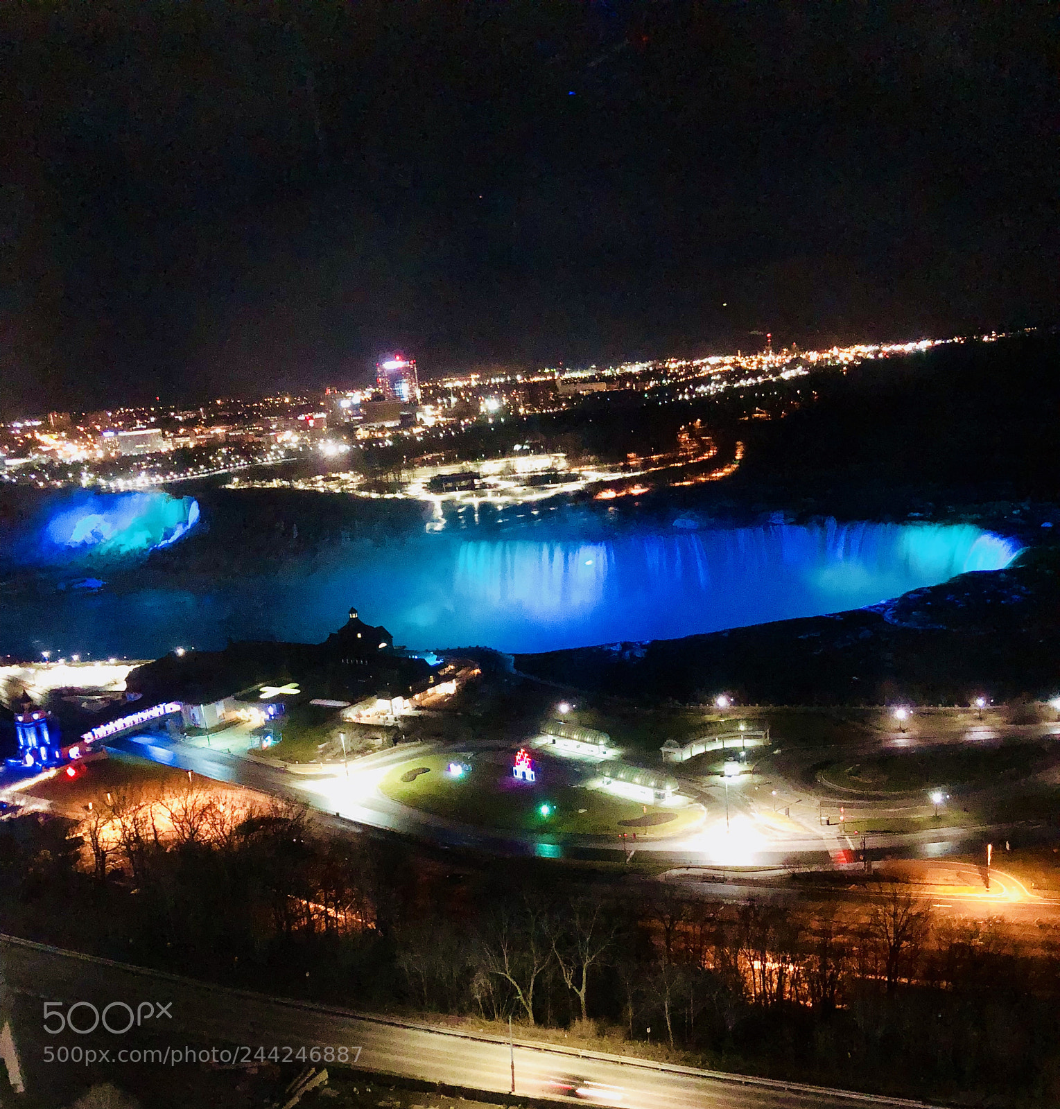 Apple iPhone 8 Plus sample photo. Falls by night photography