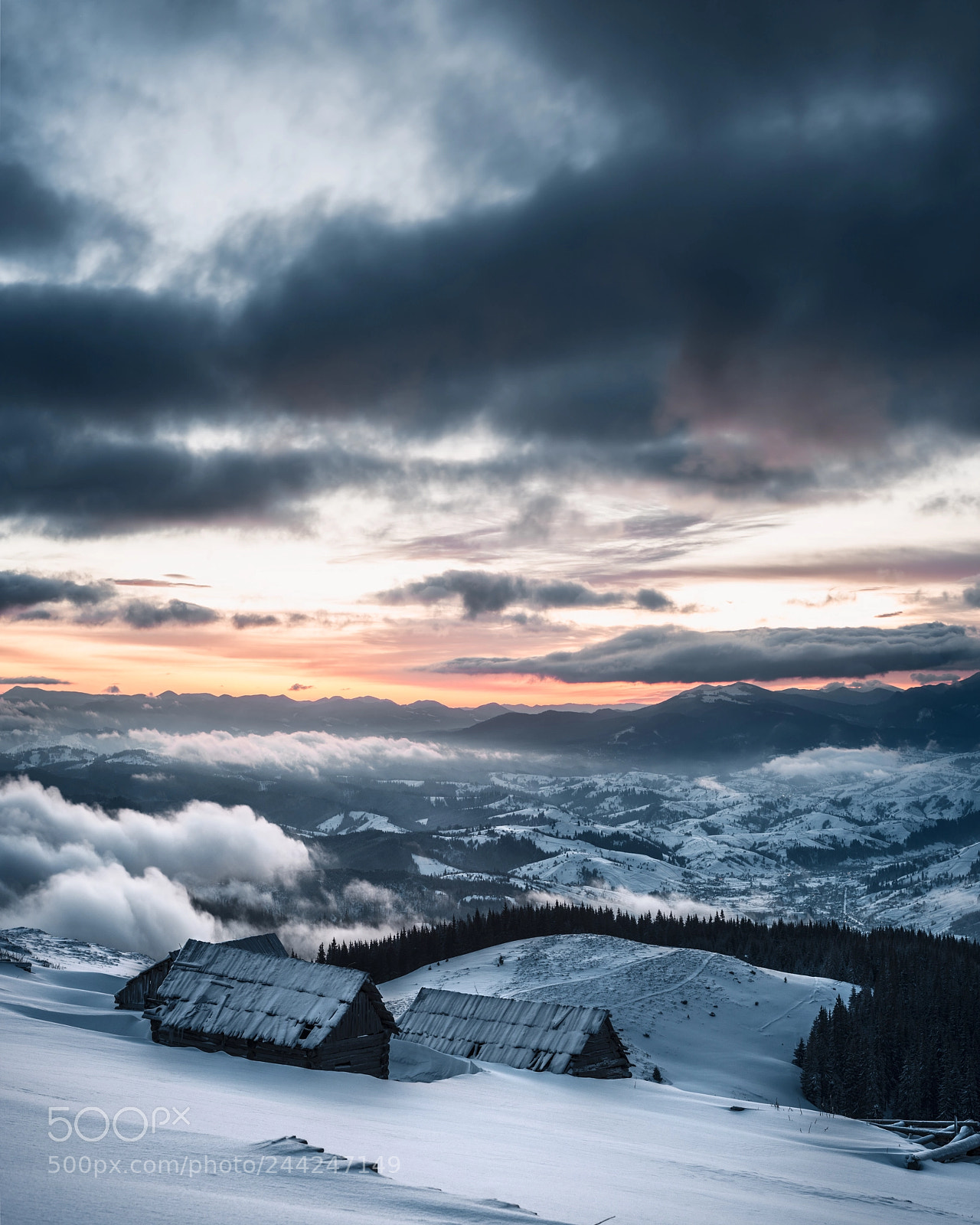 Nikon D800 sample photo. Winter dawn photography