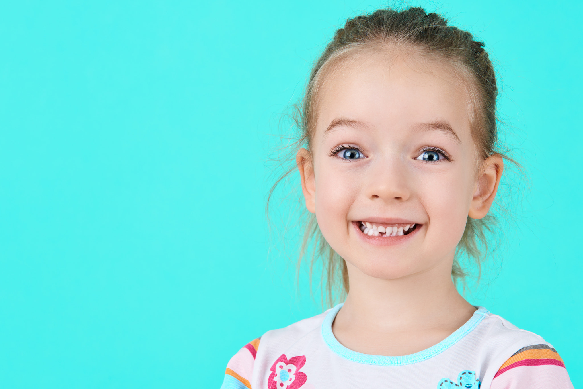 Nikon D810 sample photo. Adorable little girl smiling and showing off her first lost milk tooth. cute preschooler portrait... photography