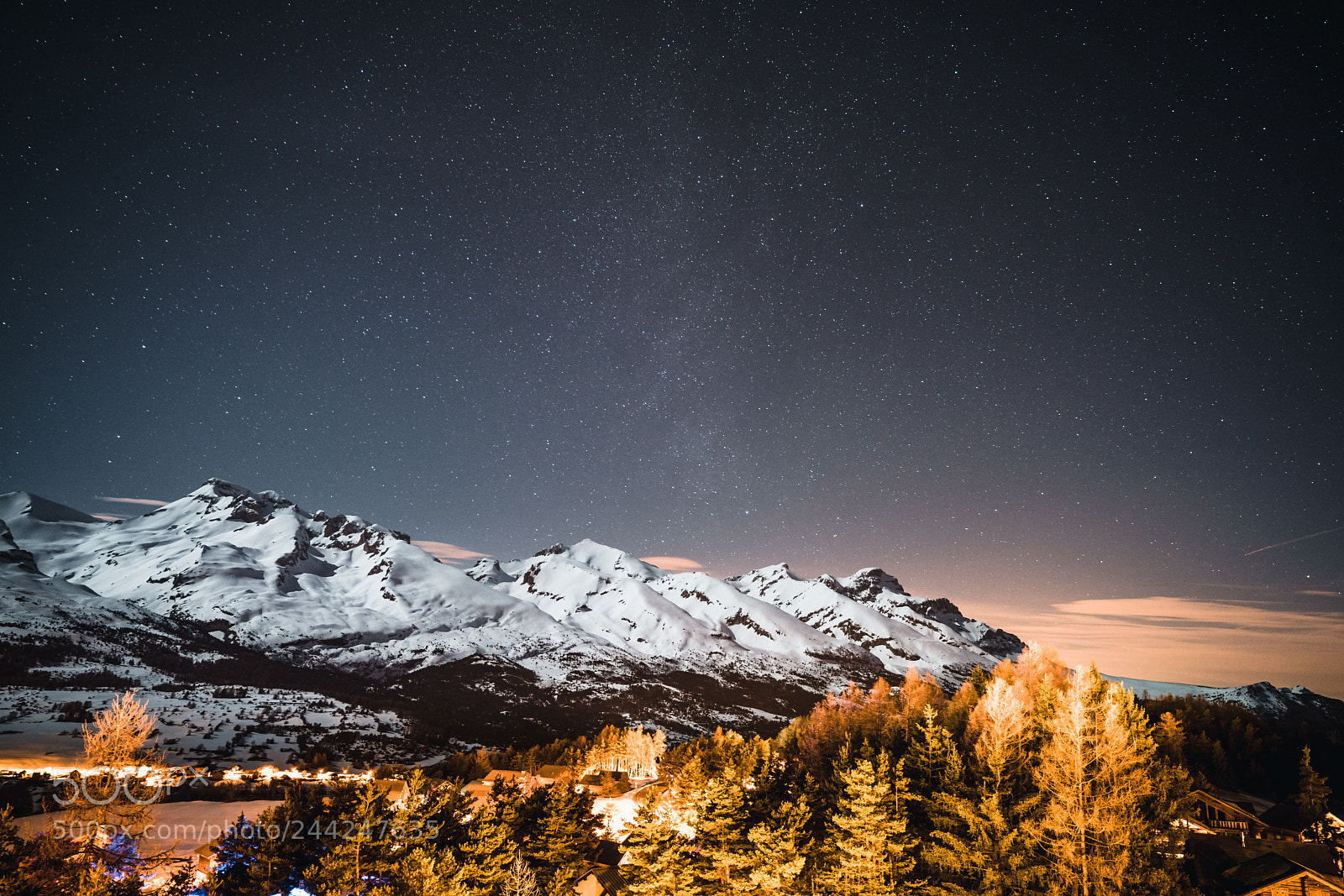Sony a7R II sample photo. Stars over the alps photography