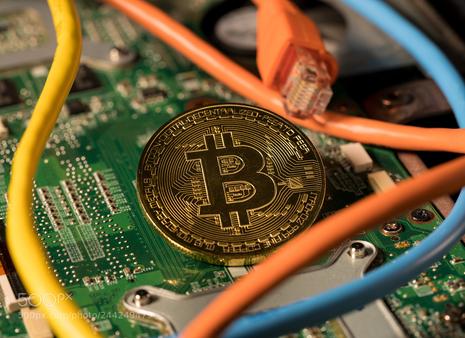 Sony a7R II sample photo. Bitcoin coin standing on photography