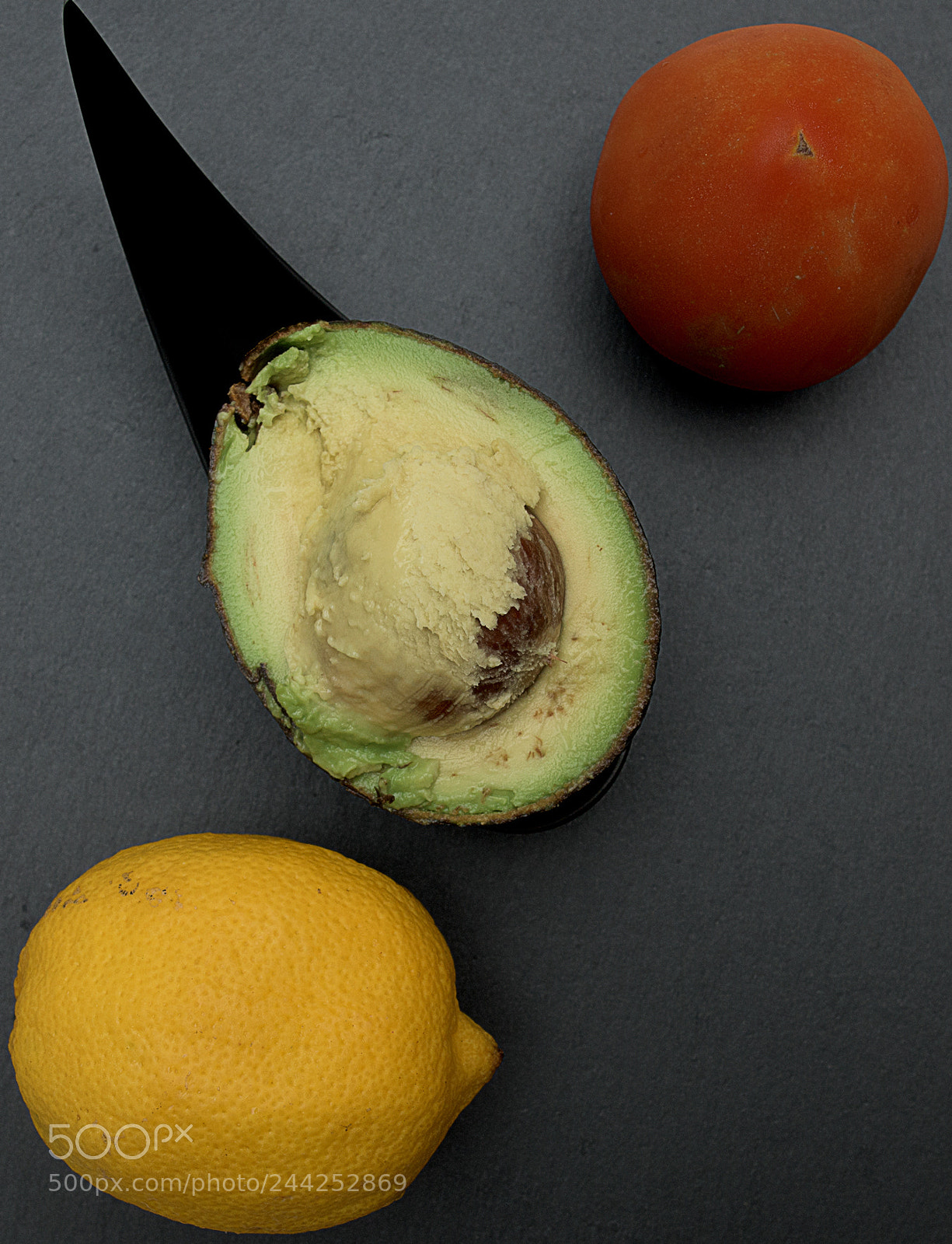 Nikon D850 sample photo. Tomato, avocado and lemon photography