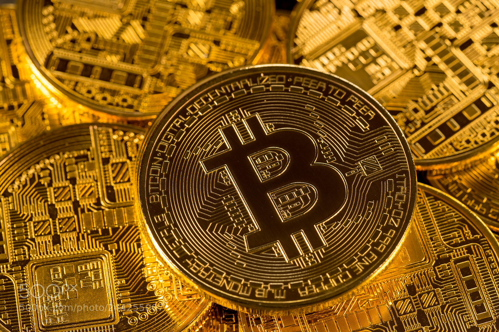 Sony a7R II sample photo. Stack of bitcoins with photography