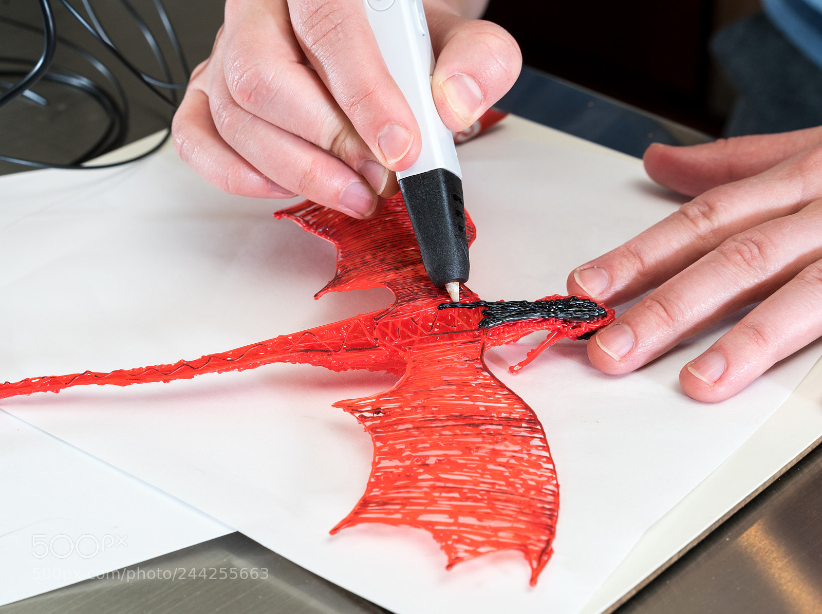 Sony a7R II sample photo. 3-d printing pen creating photography