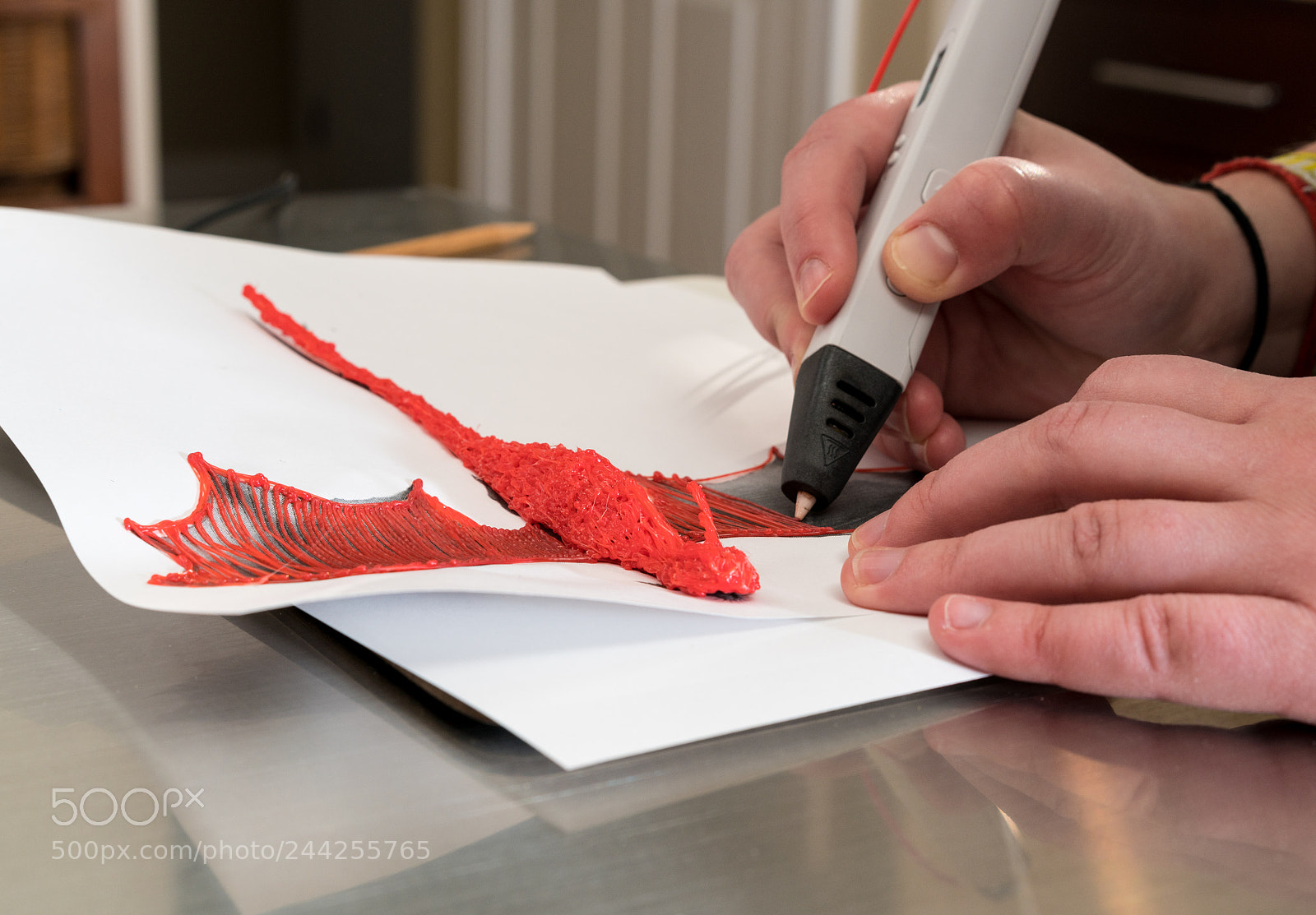 Sony a7R II sample photo. 3-d printing pen creating photography