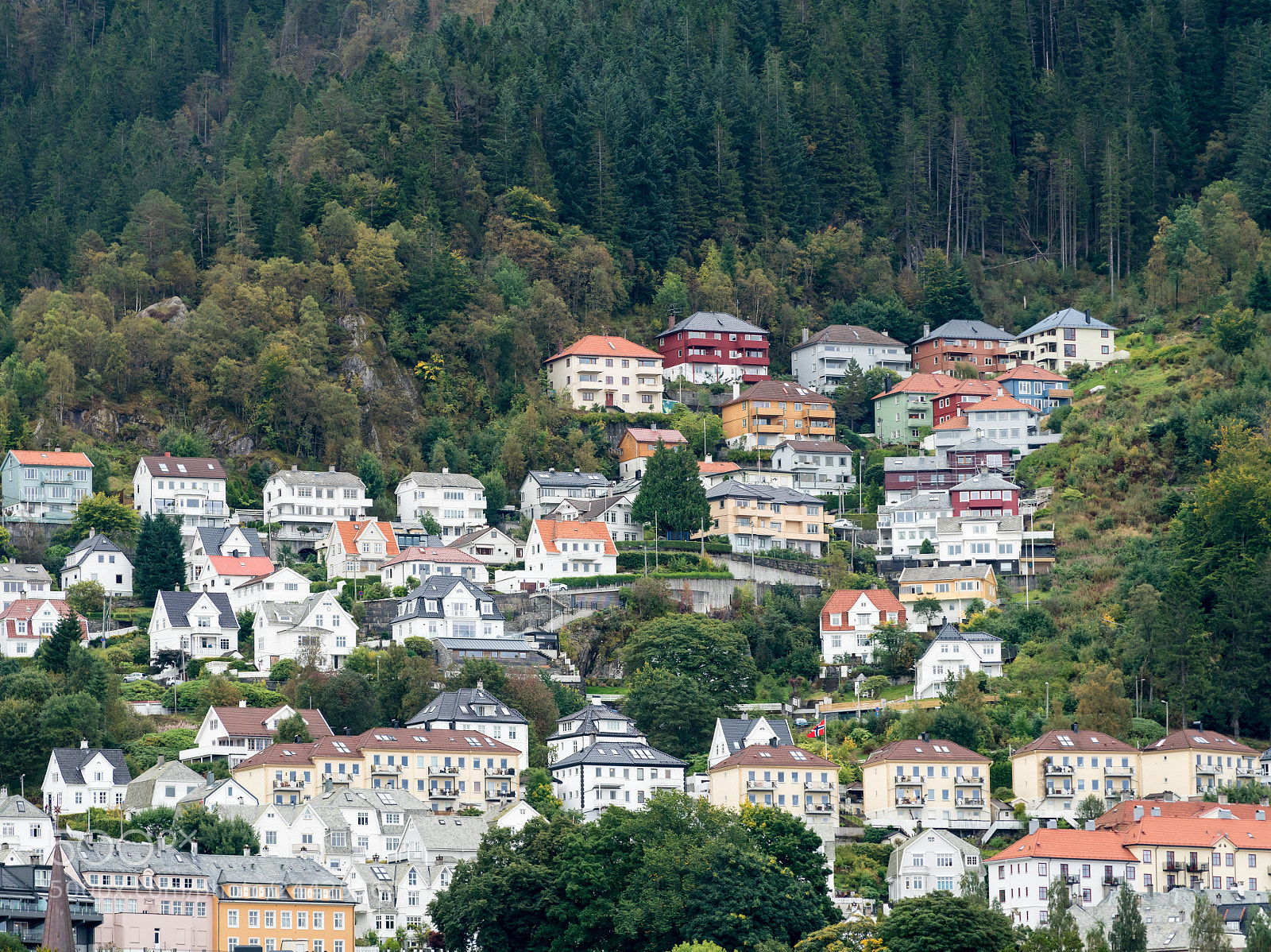 Sony a7R II sample photo. Houses line the dockside photography