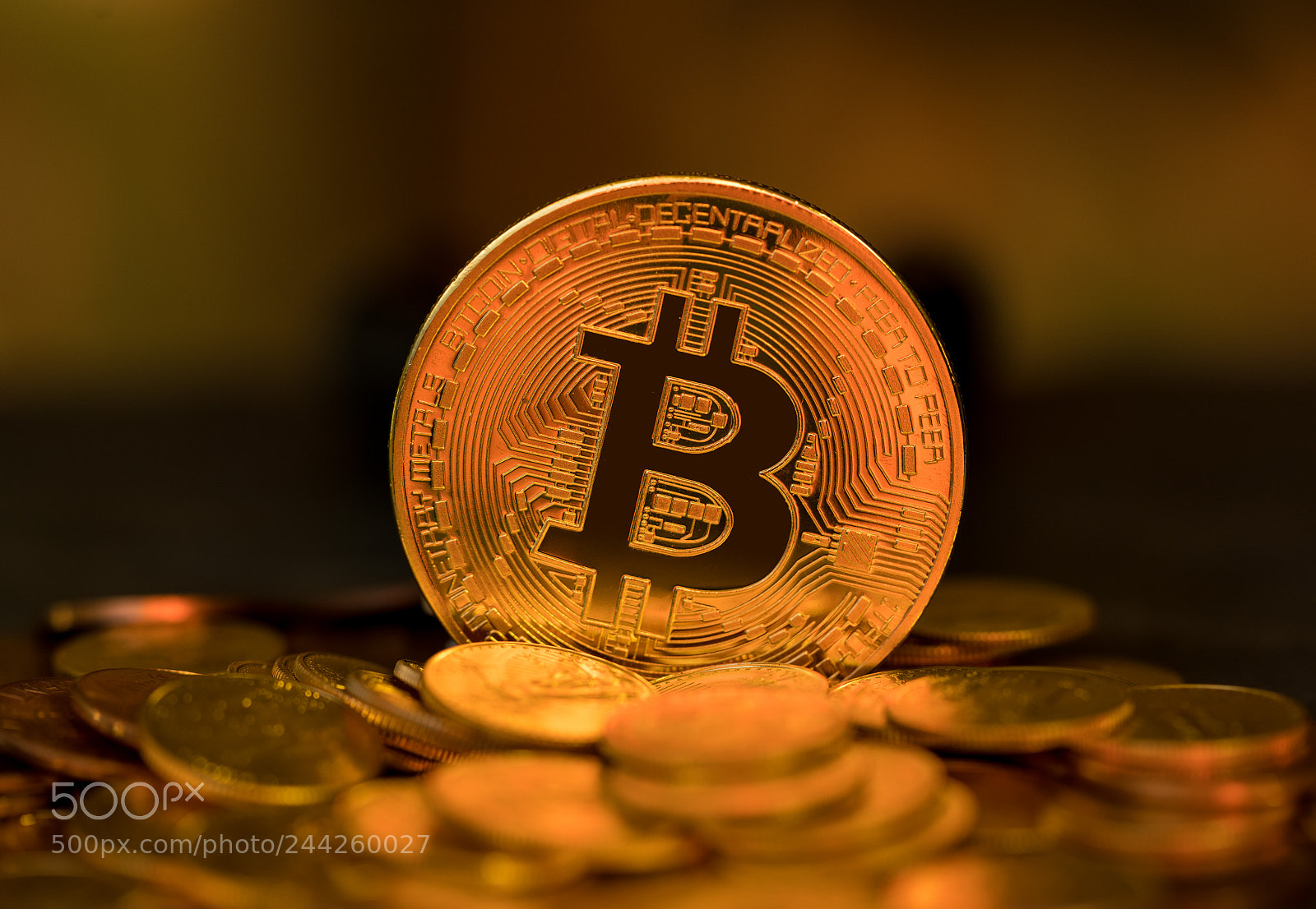 Sony a7R II sample photo. Stack of bitcoins with photography