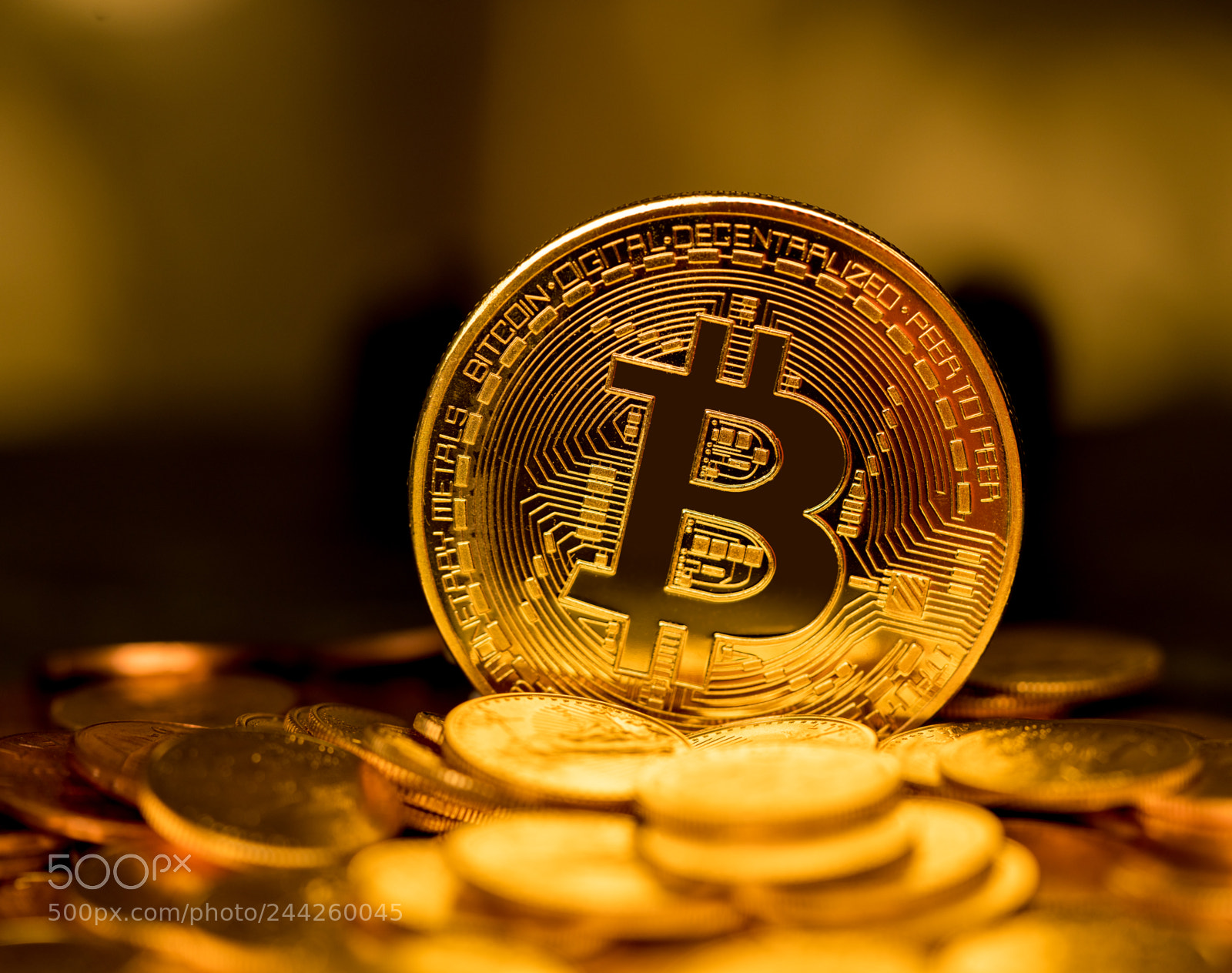 Sony a7R II sample photo. Stack of bitcoins with photography
